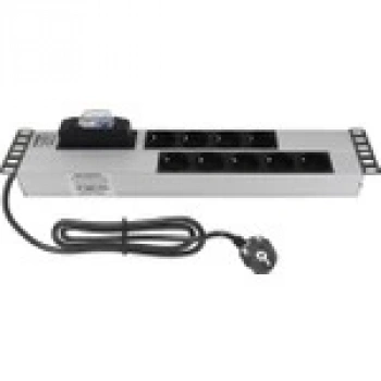 19 2U 9Lu Schuko Sigortalı Aluminyum Rack Kabin Grup Priz Pdu