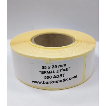 25X55 TERMAL ETİKET 500 ADET