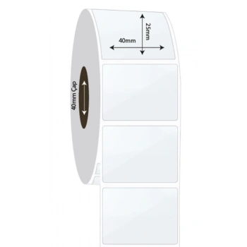 40mm X 25mm Şeffaf PP Çizgili Barkod Etiketi 1li 2.500ad/Rulo