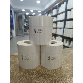 30mm X 15mm Opp YY3 Etiket (7500Ad/Rulo)