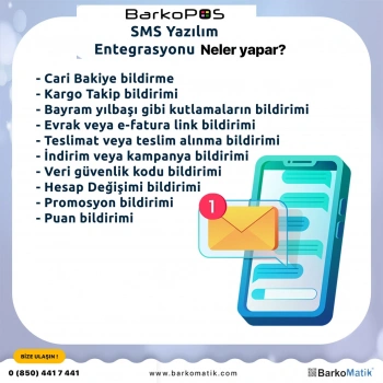 BARKOPOS SMS YAZILIM ENTEGRASYONU (AYLIK)