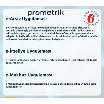 PROMETRİK E-FATURA YÖNETİM YAZILIMI YILLIK