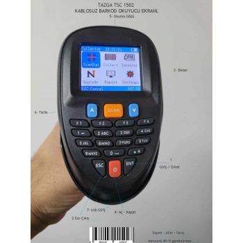 TAZGA TSC 1502-3 EKRANLI/HAFIZALI 1D SAYIM CİHAZI