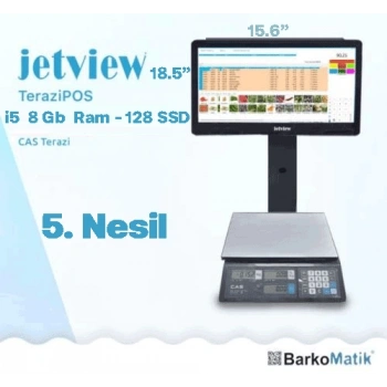 18.5V İ5 5.N 8 GB RAM 128 DİSK ÇİFT EKRAN TERAZİPOS TPC 1006V