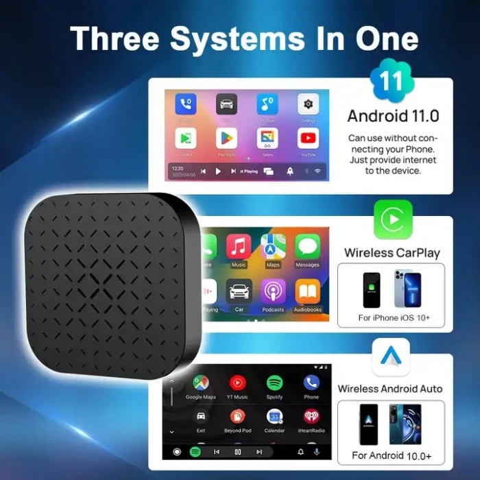 Carlinkit Carplay Ai Box USB 2gb + 16GB Stereo Evrensel Android Oto Kablosuz Carplay Ai Kutusu - Youtube, Netflix, Disney+, Google