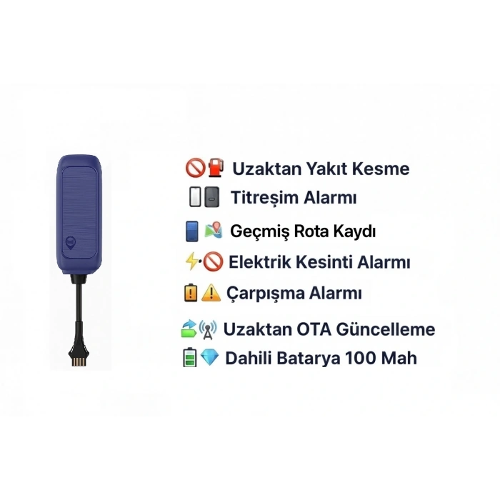 Profesyonel 4G Kablolu GPS Araç Takip Cihazı | 1 YIL KULLANIM DAHİL SIM Kartlı | Motor Durdurma Özellikli Gerçek Zamanlı Araç, Motosiklet, Kamyonet, Hafif Ticari Araçlar, Elektrikli Bisiklet, Scooter Uyumlu
