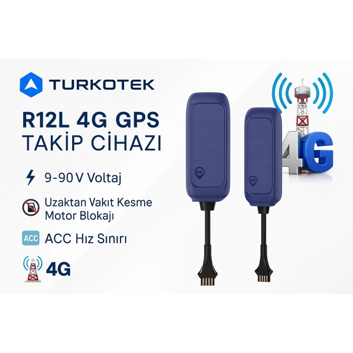 Profesyonel 4G Kablolu GPS Araç Takip Cihazı | 1 YIL KULLANIM DAHİL SIM Kartlı | Motor Durdurma Özellikli Gerçek Zamanlı Araç, Motosiklet, Kamyonet, Hafif Ticari Araçlar, Elektrikli Bisiklet, Scooter Uyumlu