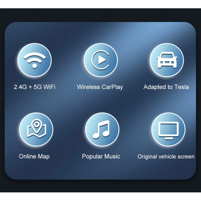 Carlinkit Tesla Kablosuz Carplay Adaptörü Carlinkit T2C Sim Hatsız Model