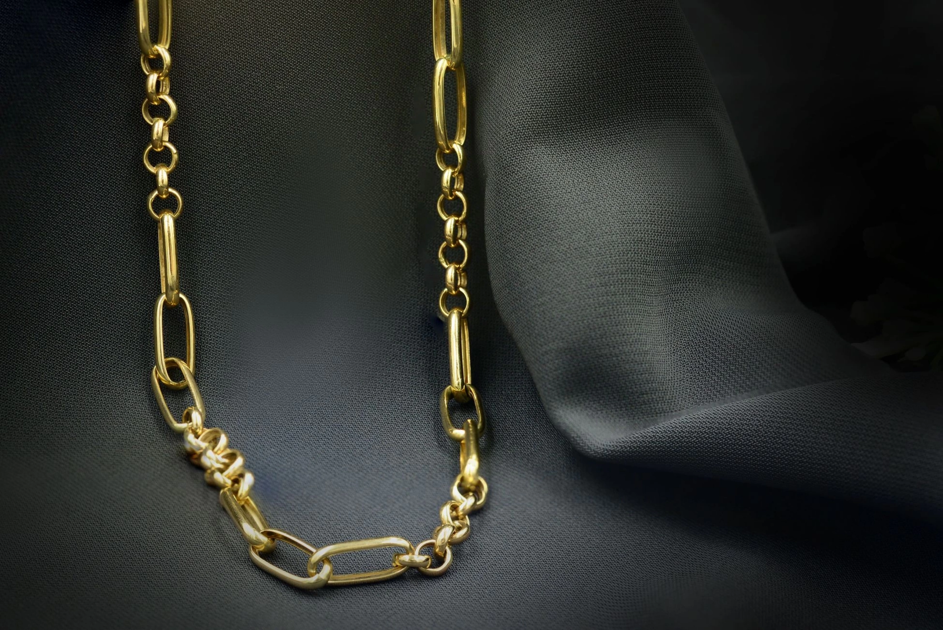 14 Ayar Halka Model Zincir - 60 Cm.