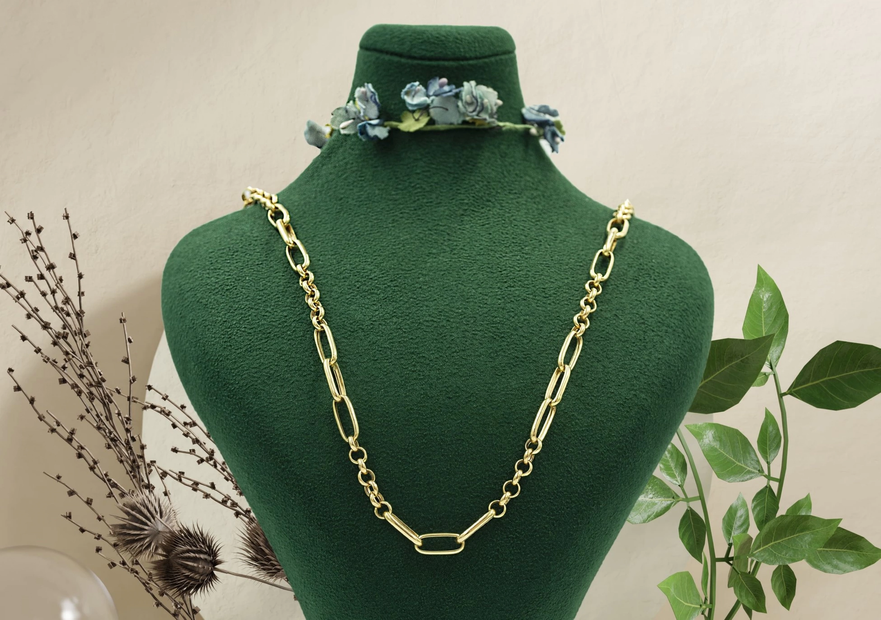 14 Ayar Halka Model Zincir - 60 Cm.