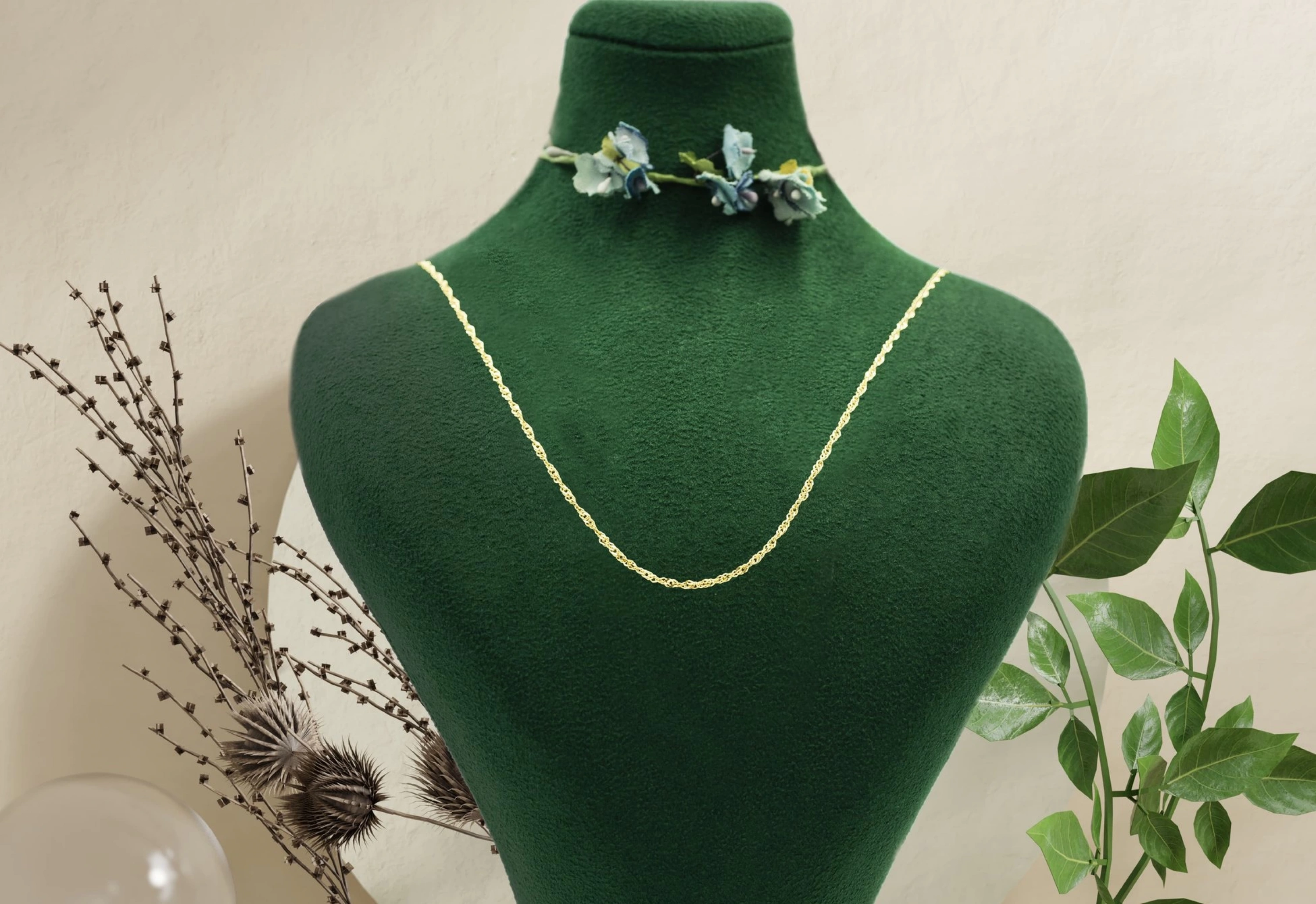 14 Ayar Singapur Model Zincir - 60 Cm.