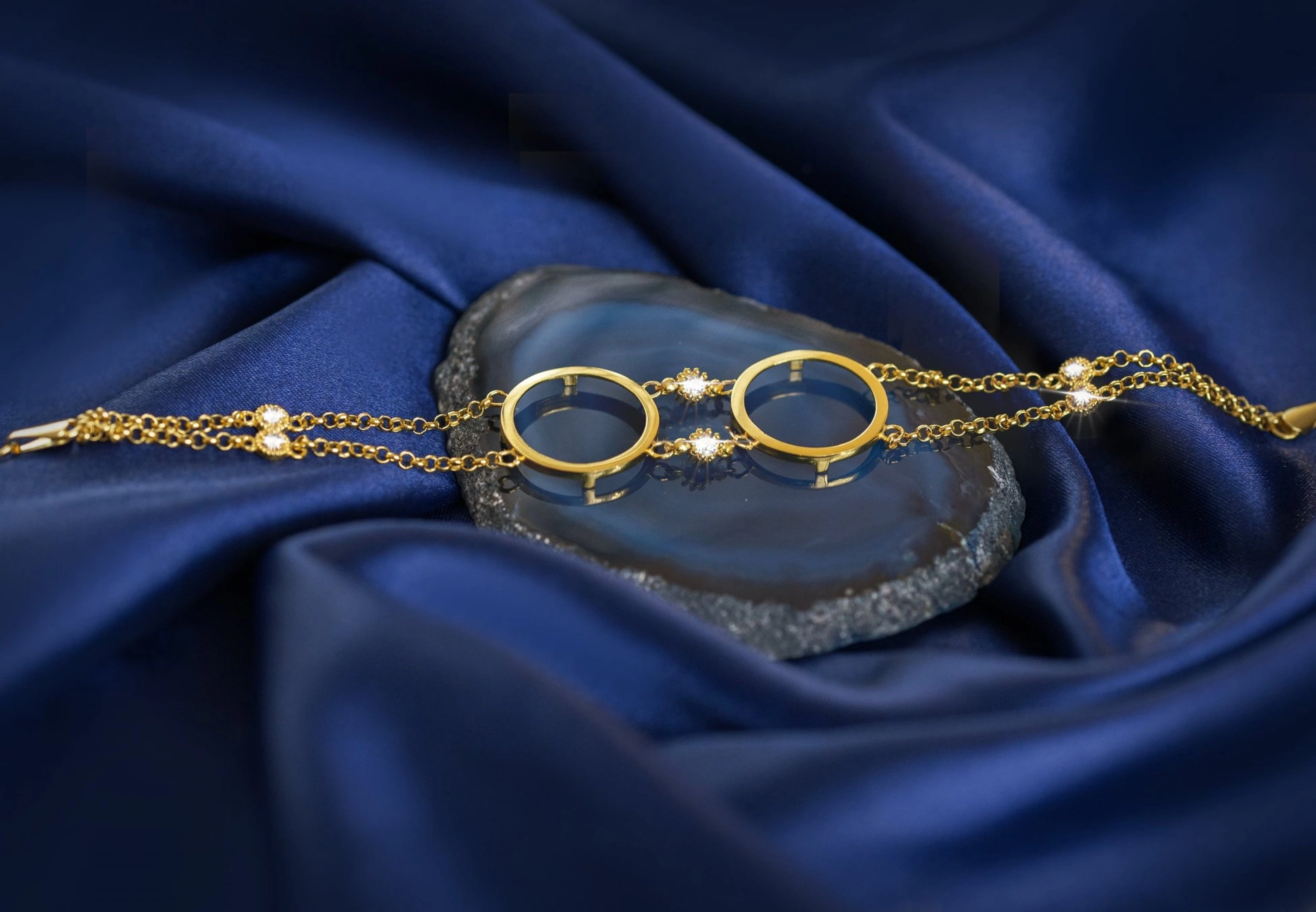 14 Ayar İkili Çeyrekli Bileklik