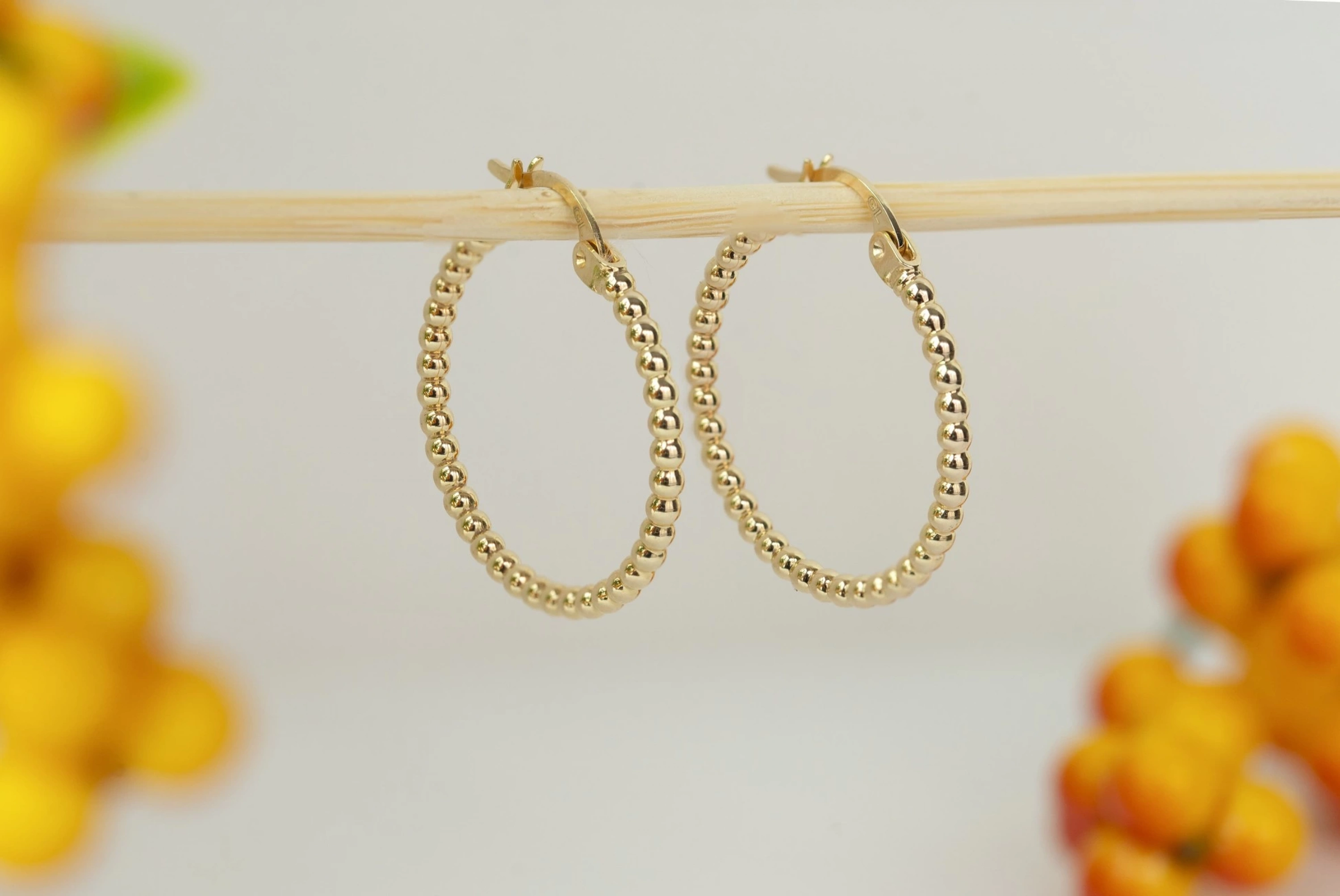 2.4 Cm Çaplı Halka 8 Ayar Altın Küpe