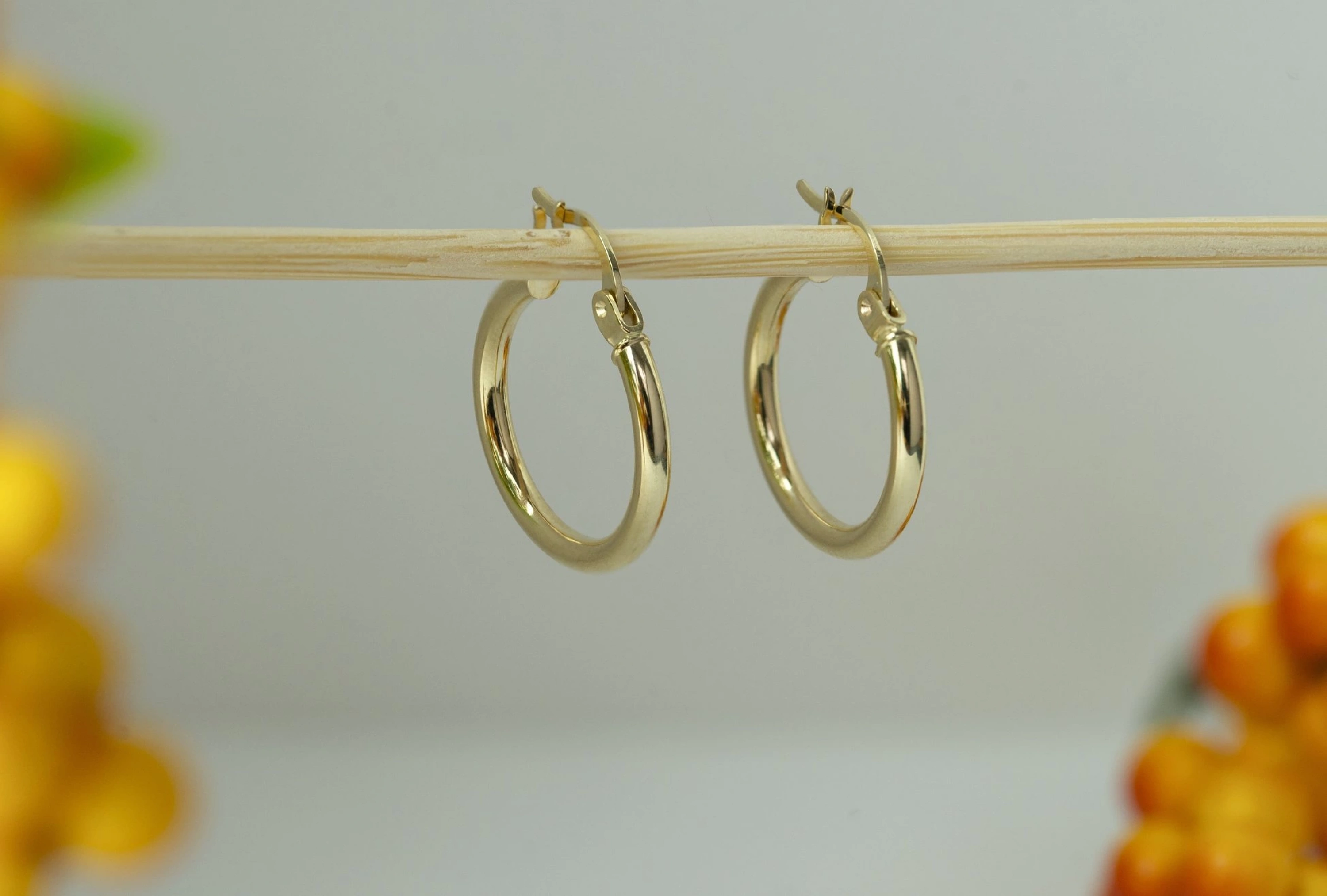 Halka 14 Ayar Altın Küpe