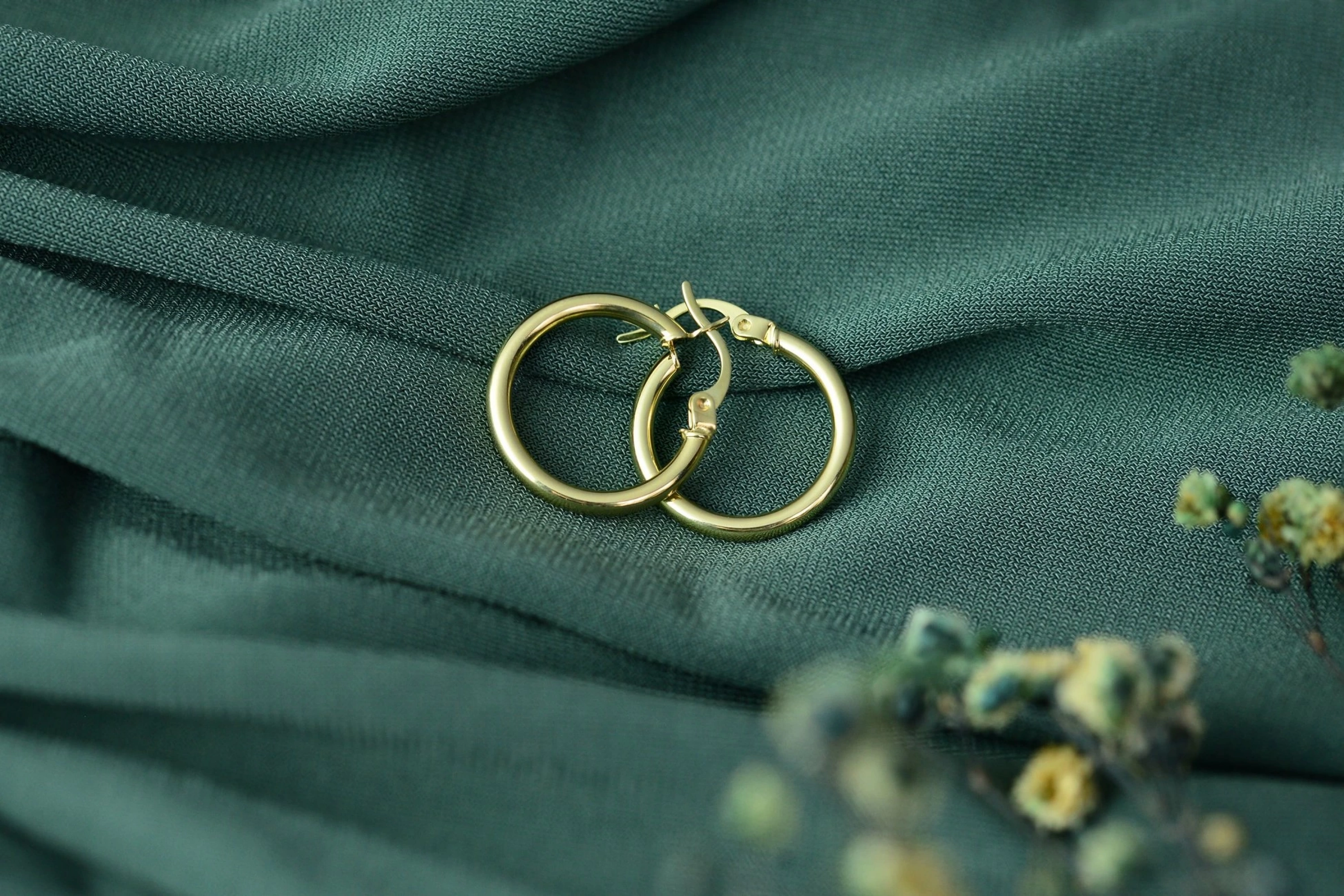 Halka 14 Ayar Altın Küpe