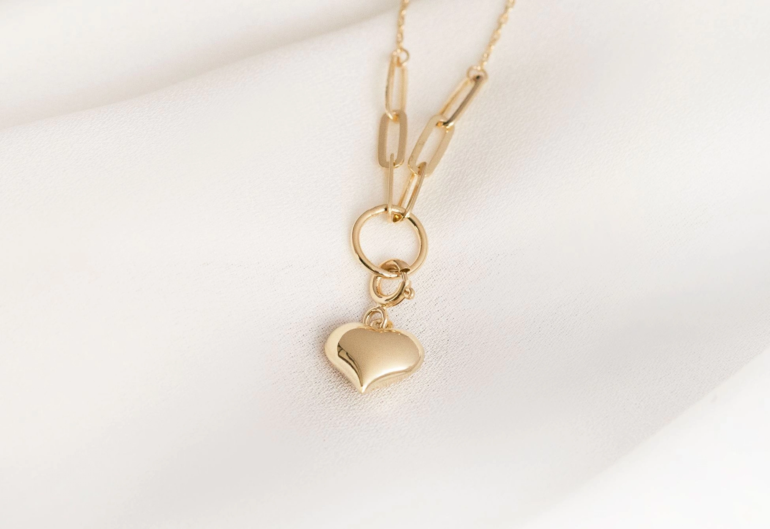 Kalp 14 Ayar Altın Kolye