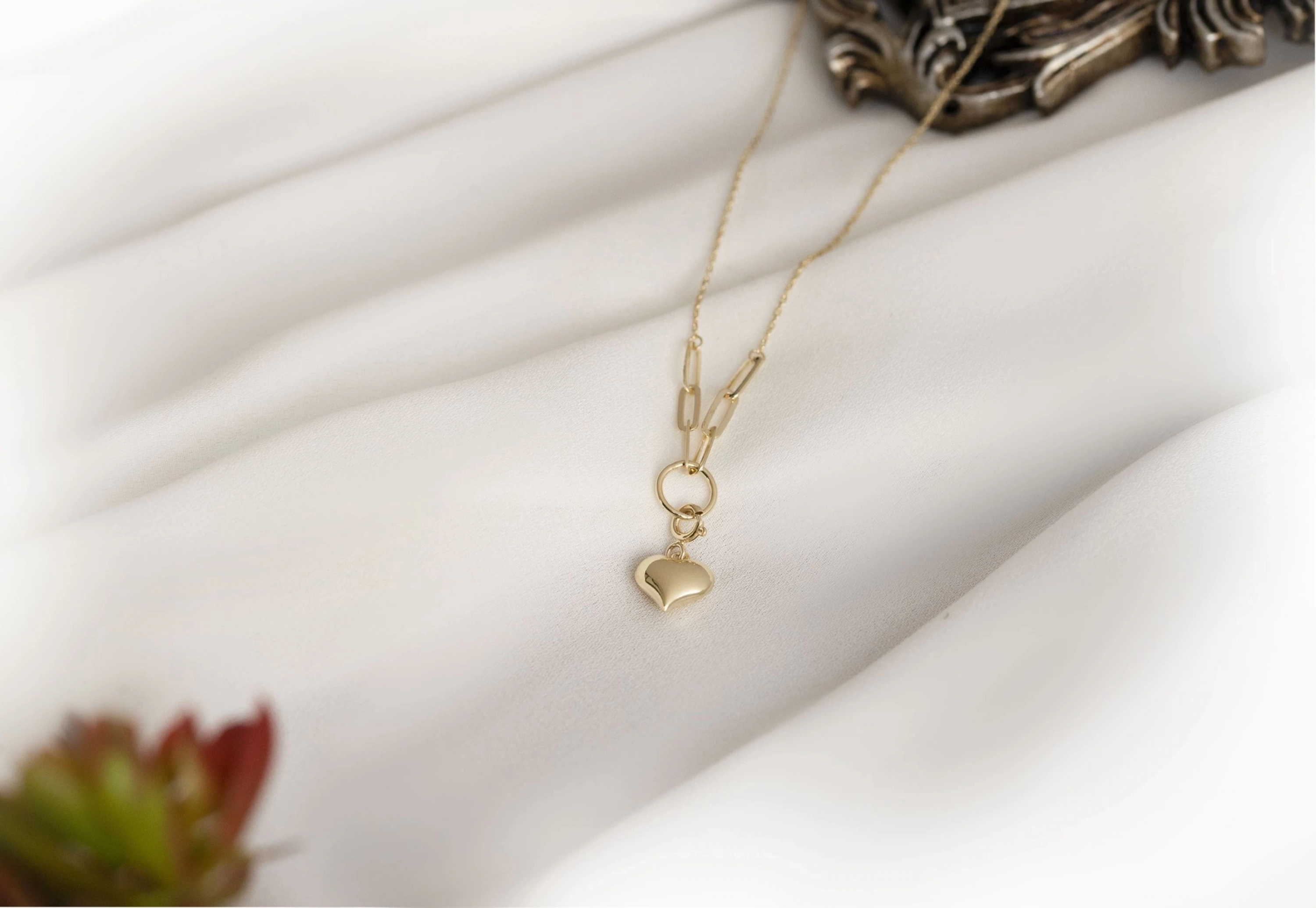 Kalp 14 Ayar Altın Kolye