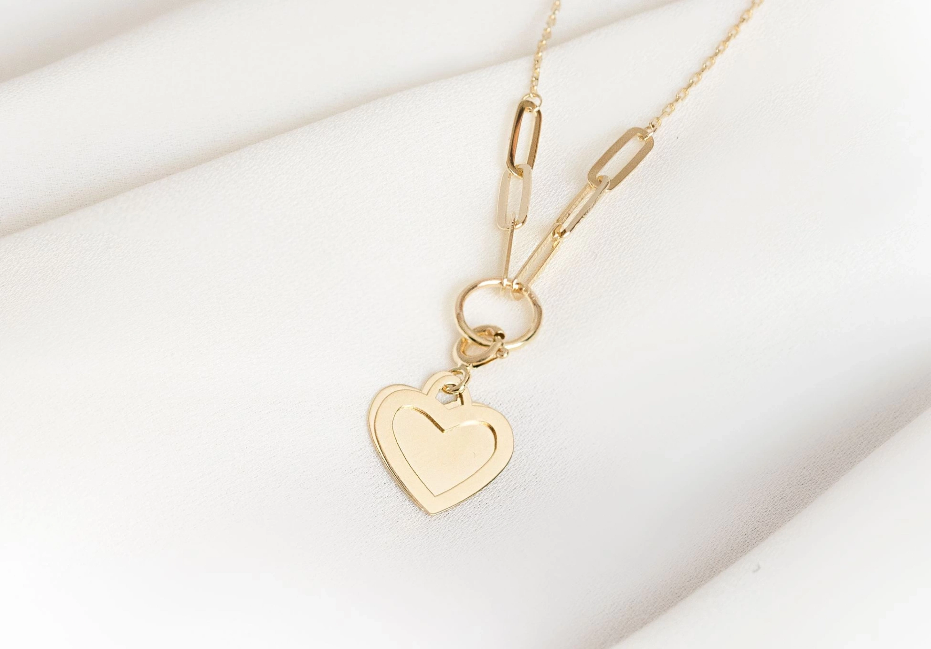 Kalp Model 14 Ayar Altın Kolye