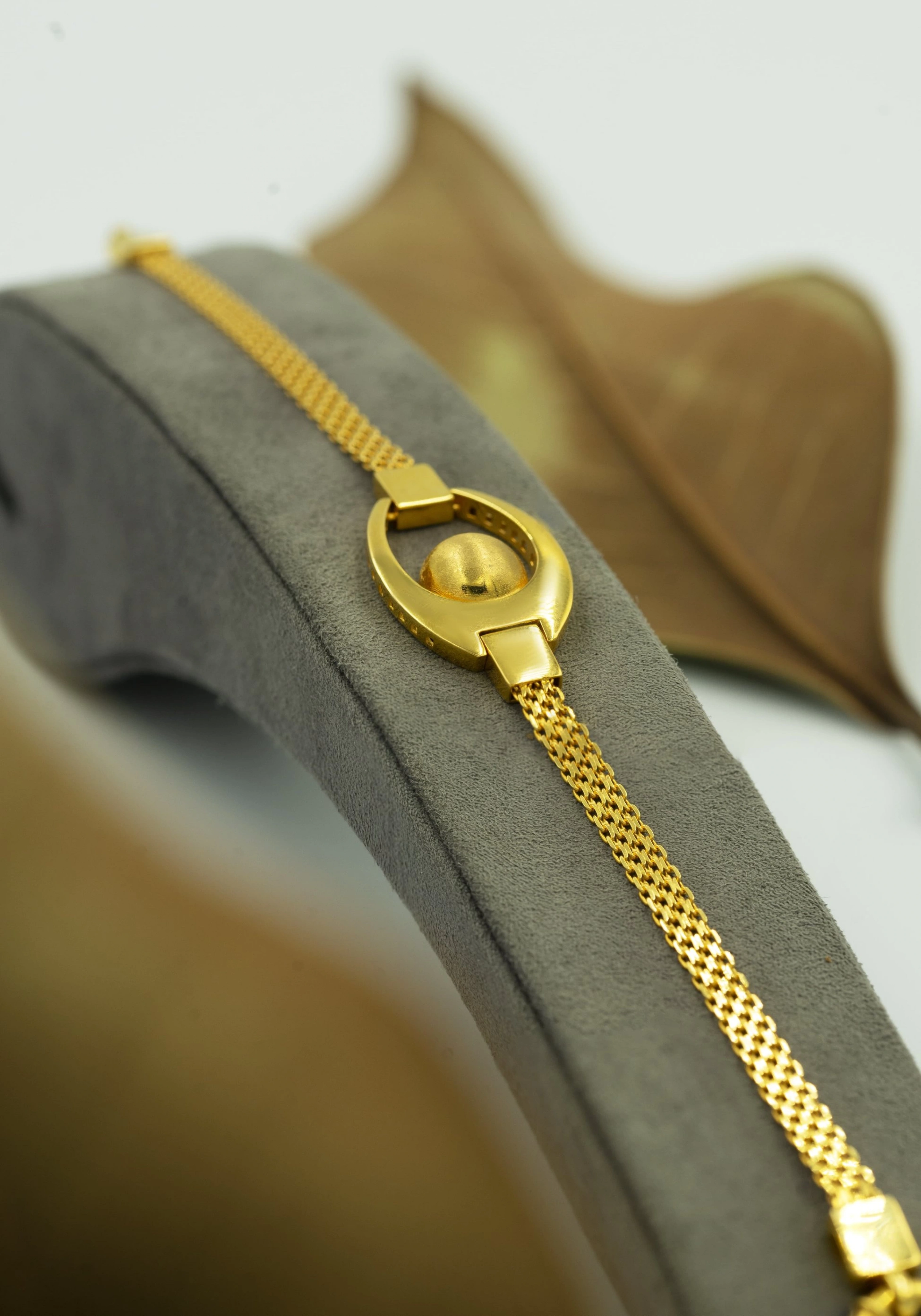 Kemer Tokalı Örgü 14 Ayar Bileklik