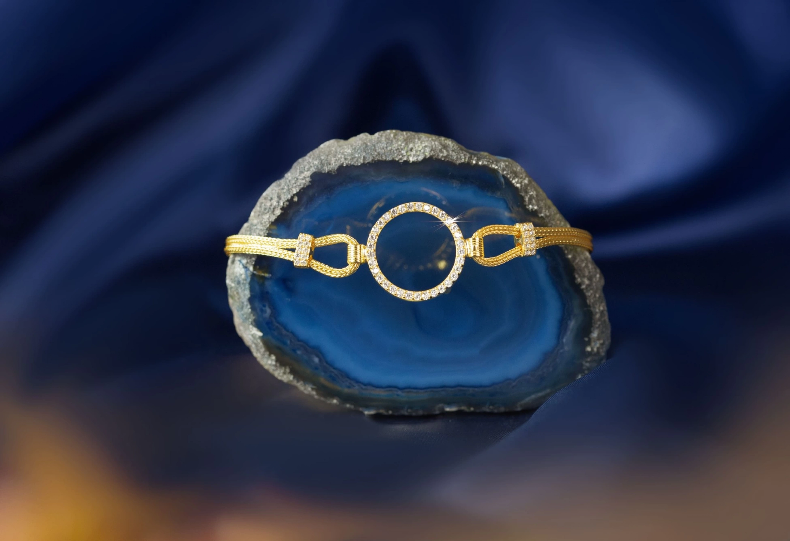 Hasır 8 Ayar Altın Çeyrekli Bileklik