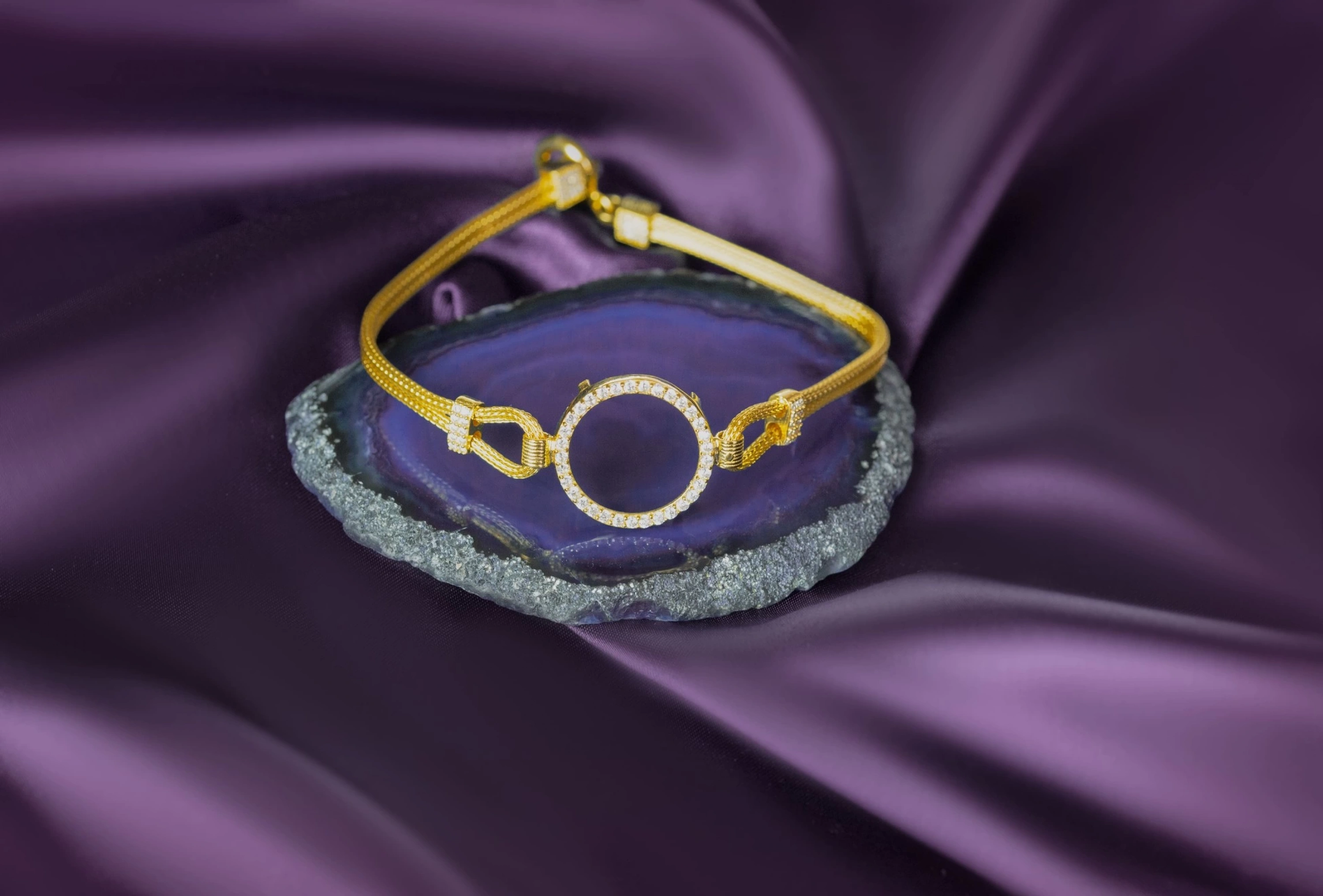 Hasır 8 Ayar Altın Çeyrekli Bileklik