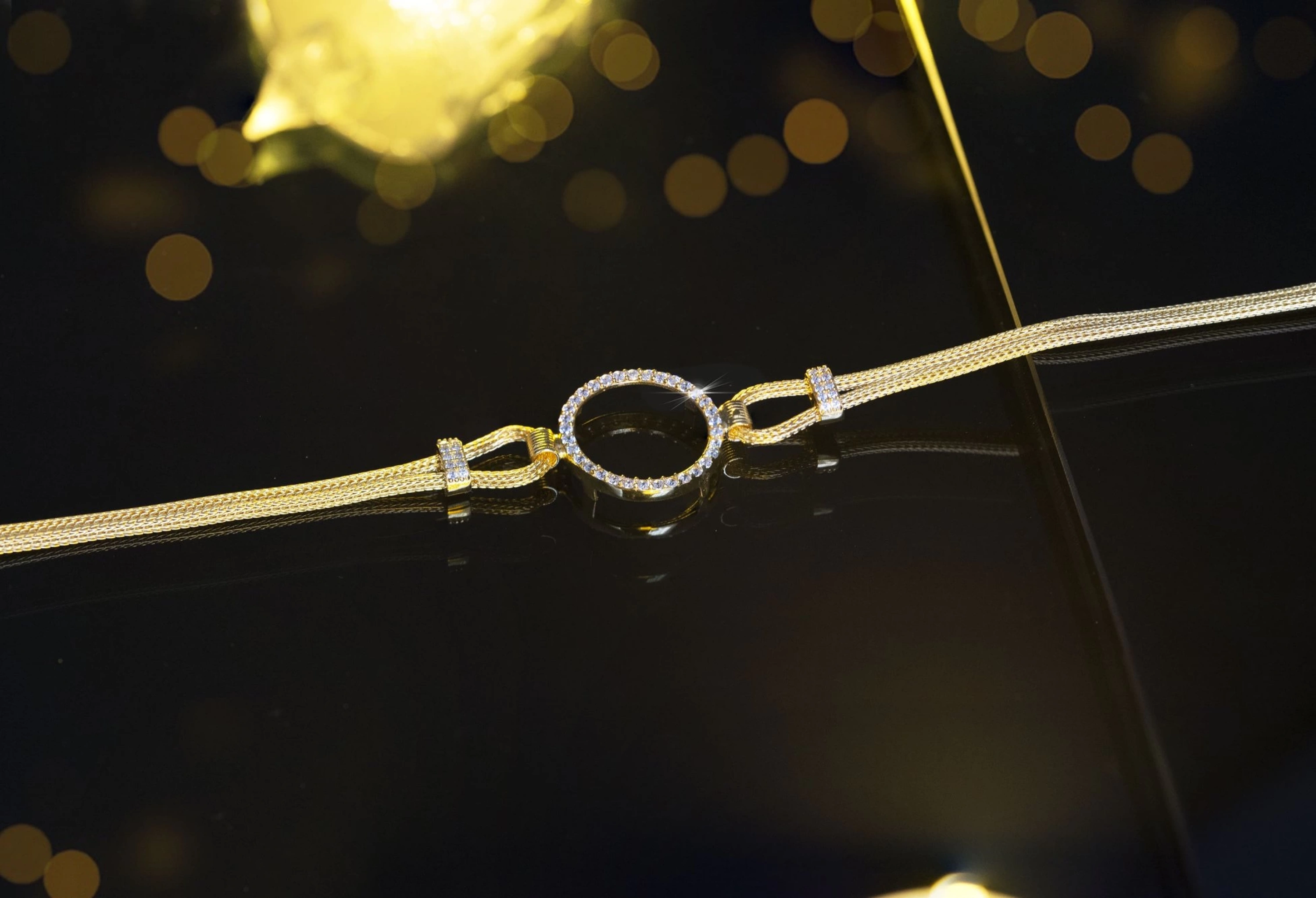 Hasır 8 Ayar Altın Çeyrekli Bileklik