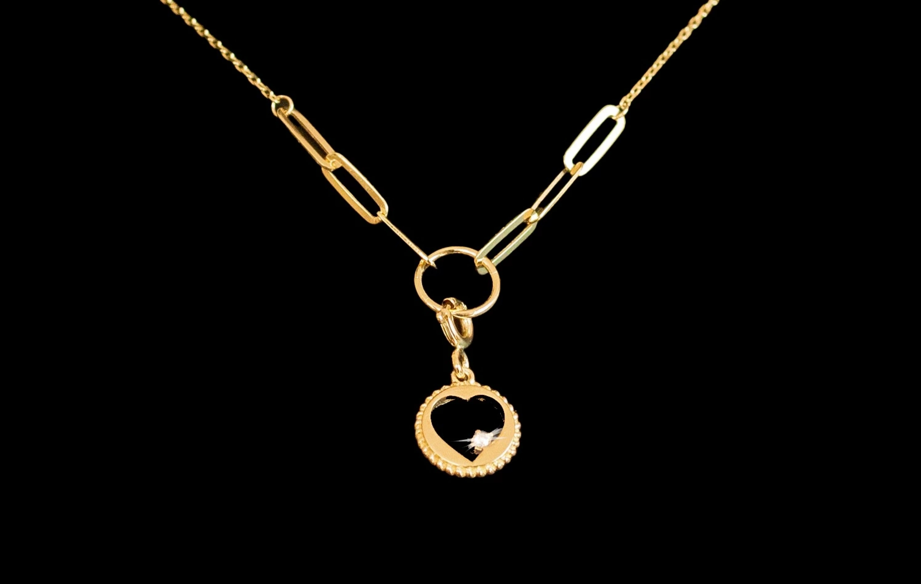 Kalp Model 14 Ayar Altın Kolye