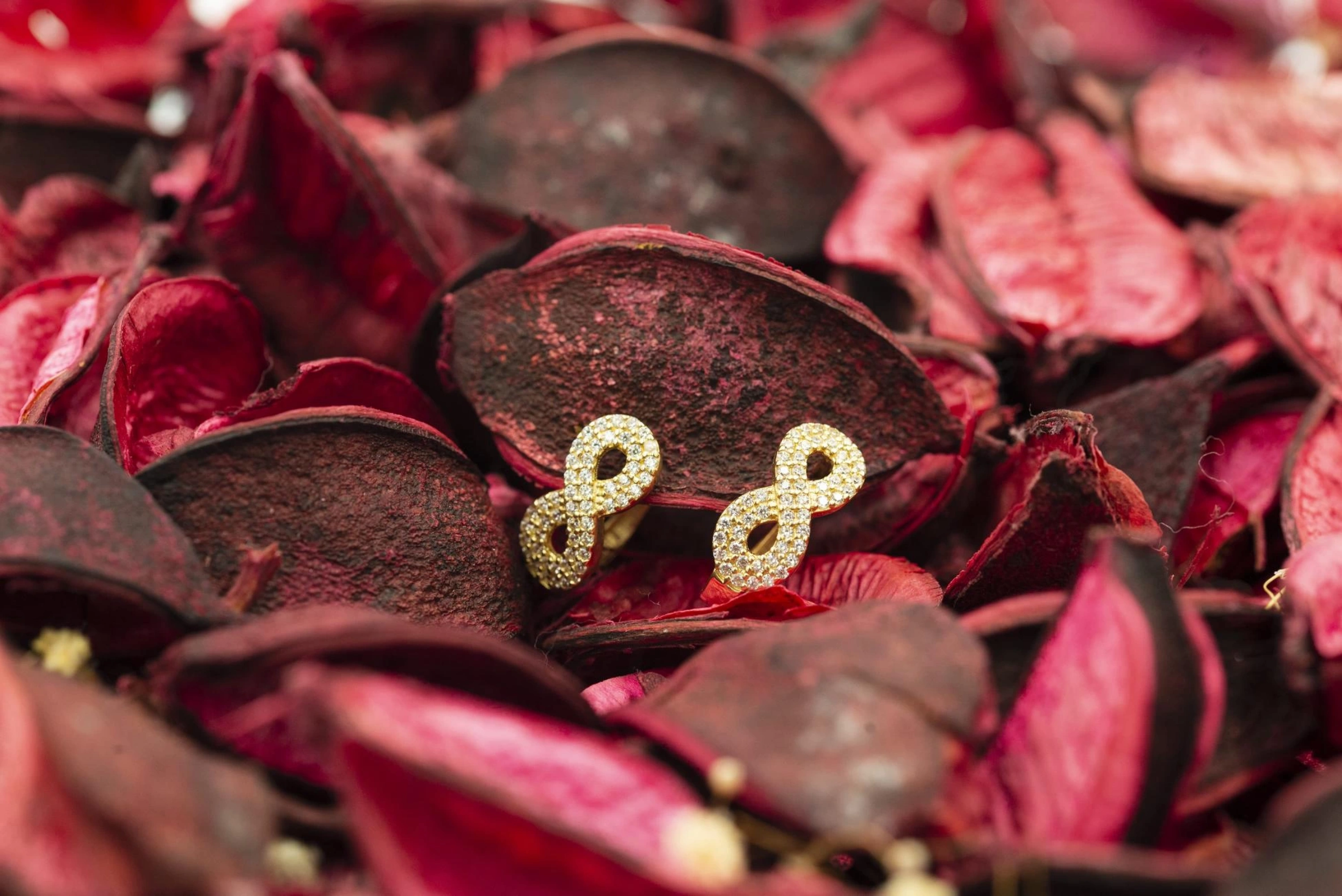 Sonsuzluk 14 Ayar Altın Küpe