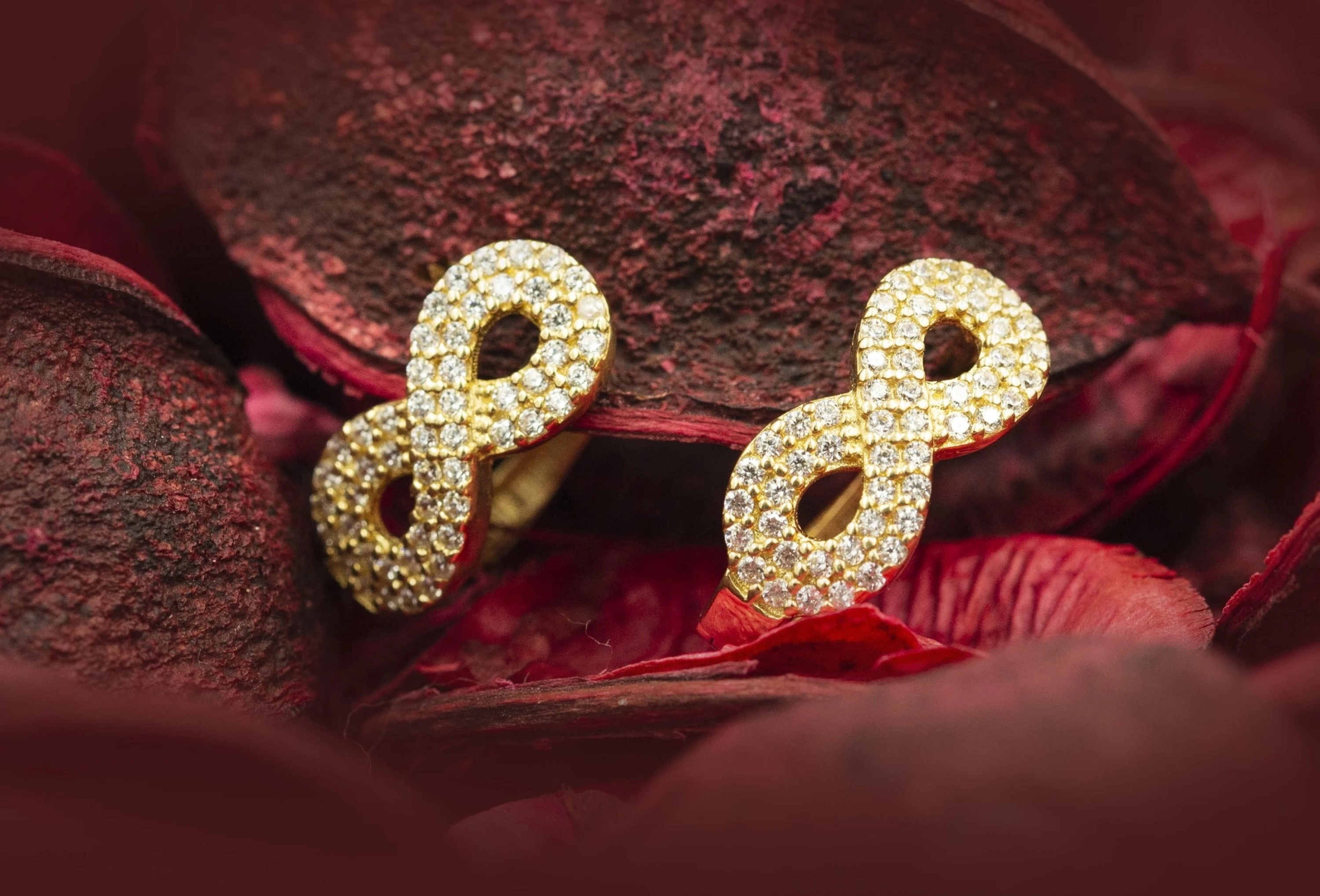 Sonsuzluk 14 Ayar Altın Küpe