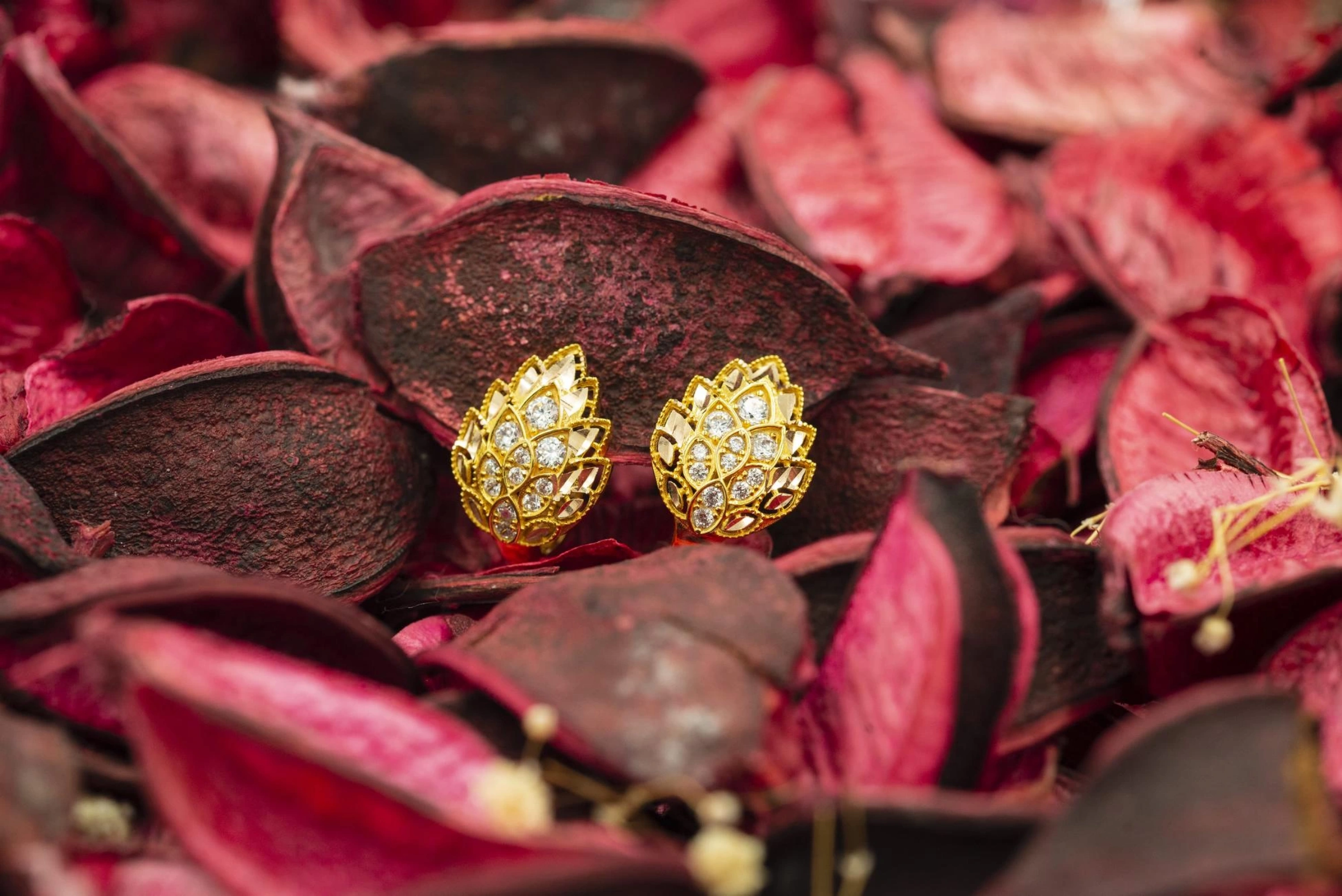 Taç Model 14 Ayar Altın Küpe