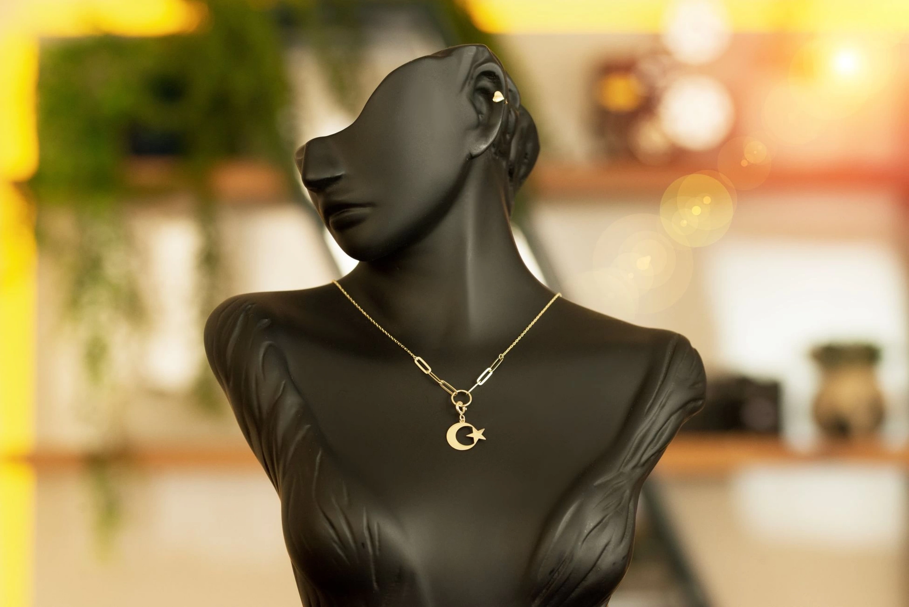 Türk Bayrağı 14 Ayar Altın Kolye