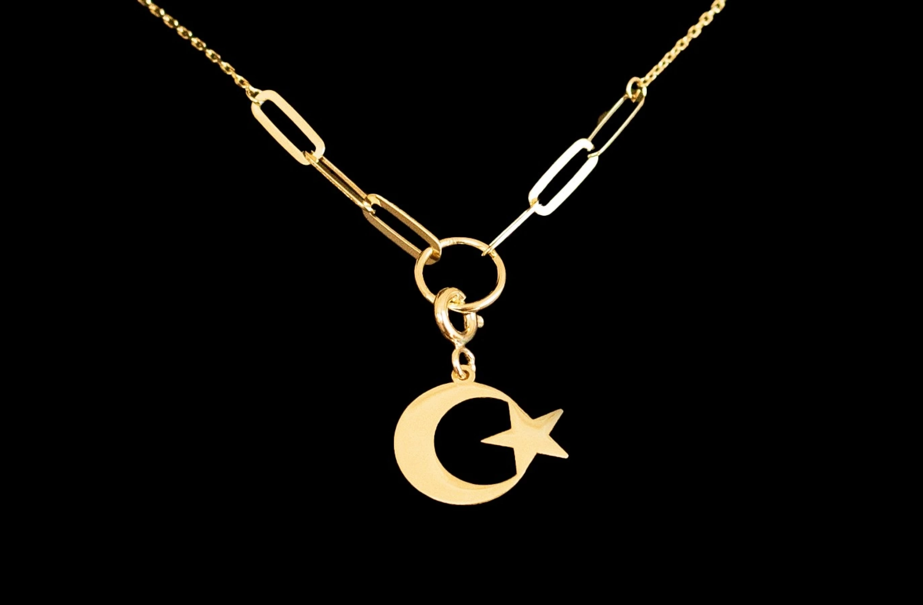 Türk Bayrağı 14 Ayar Altın Kolye