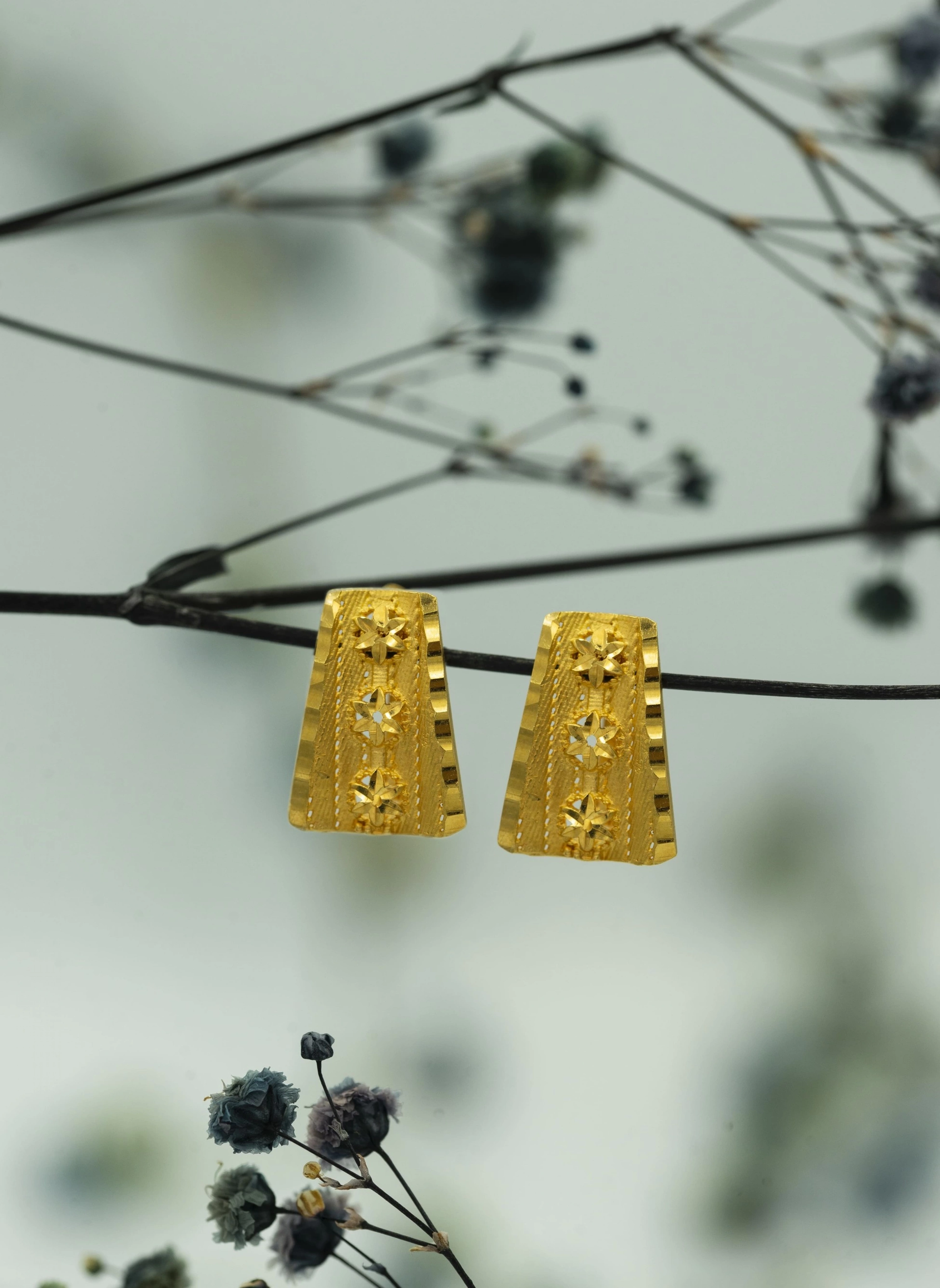 Vizyon Model 22 Ayar Altın Küpe