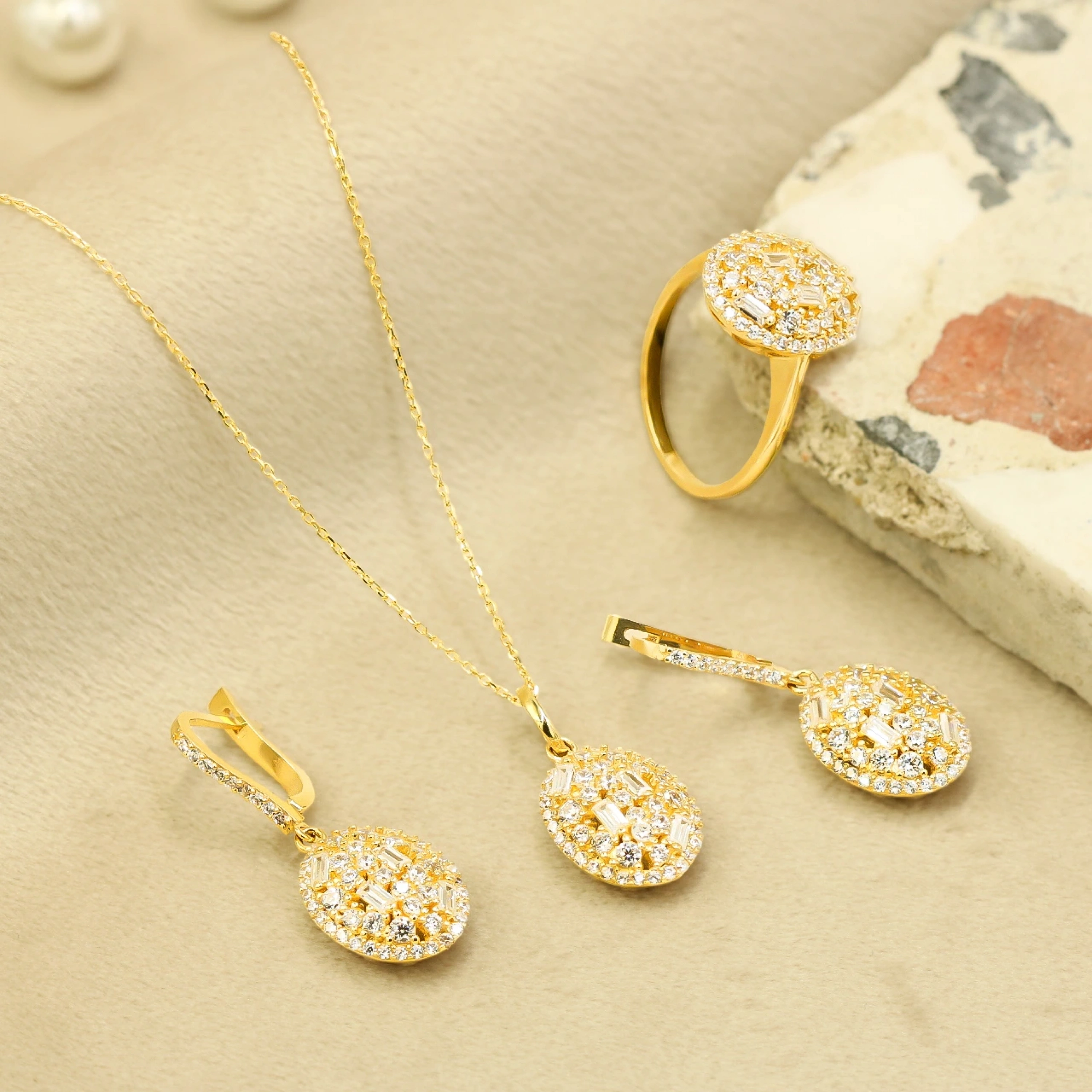 14 Ayar Altın Baget Mini Set