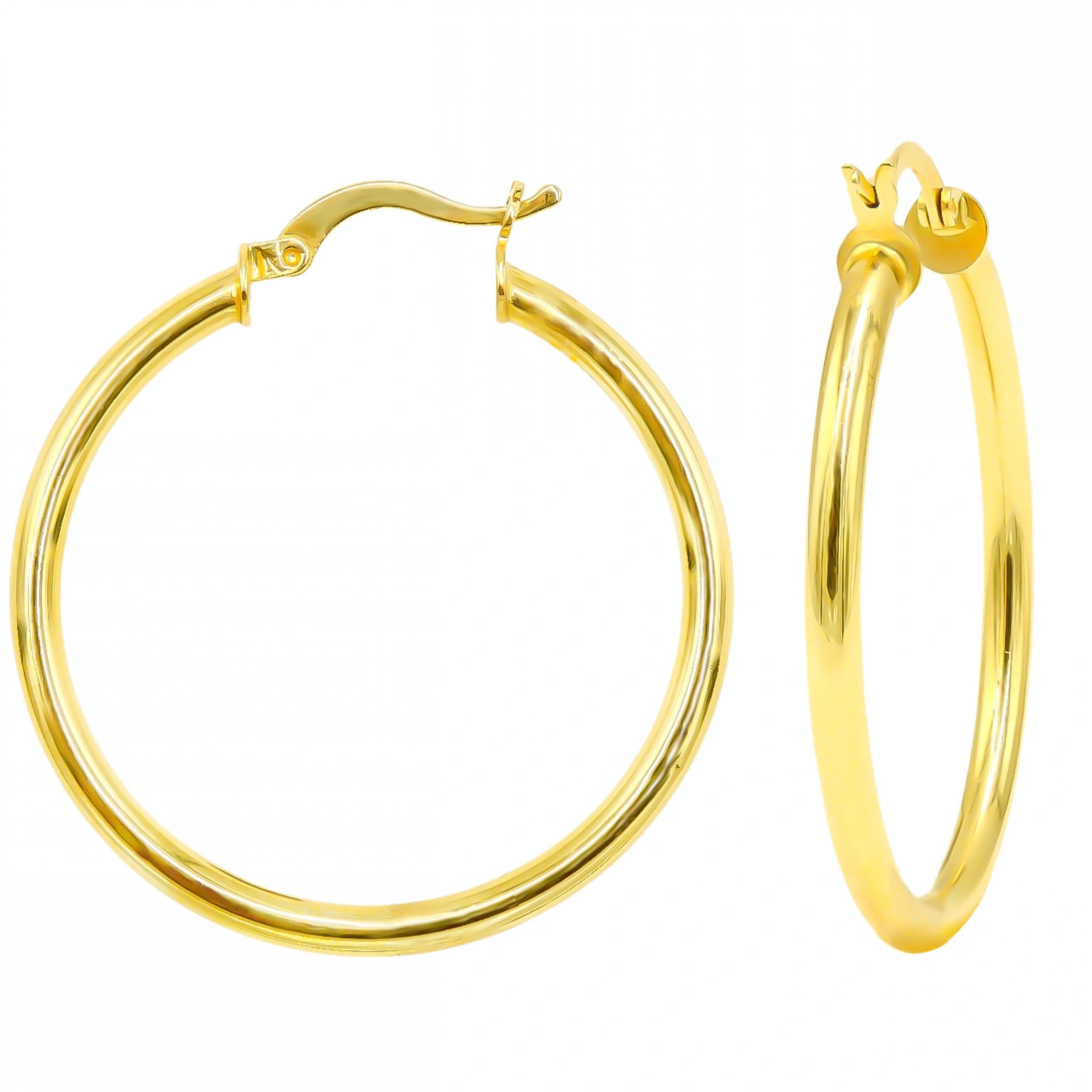 14 Ayar Altın Halka Küpe