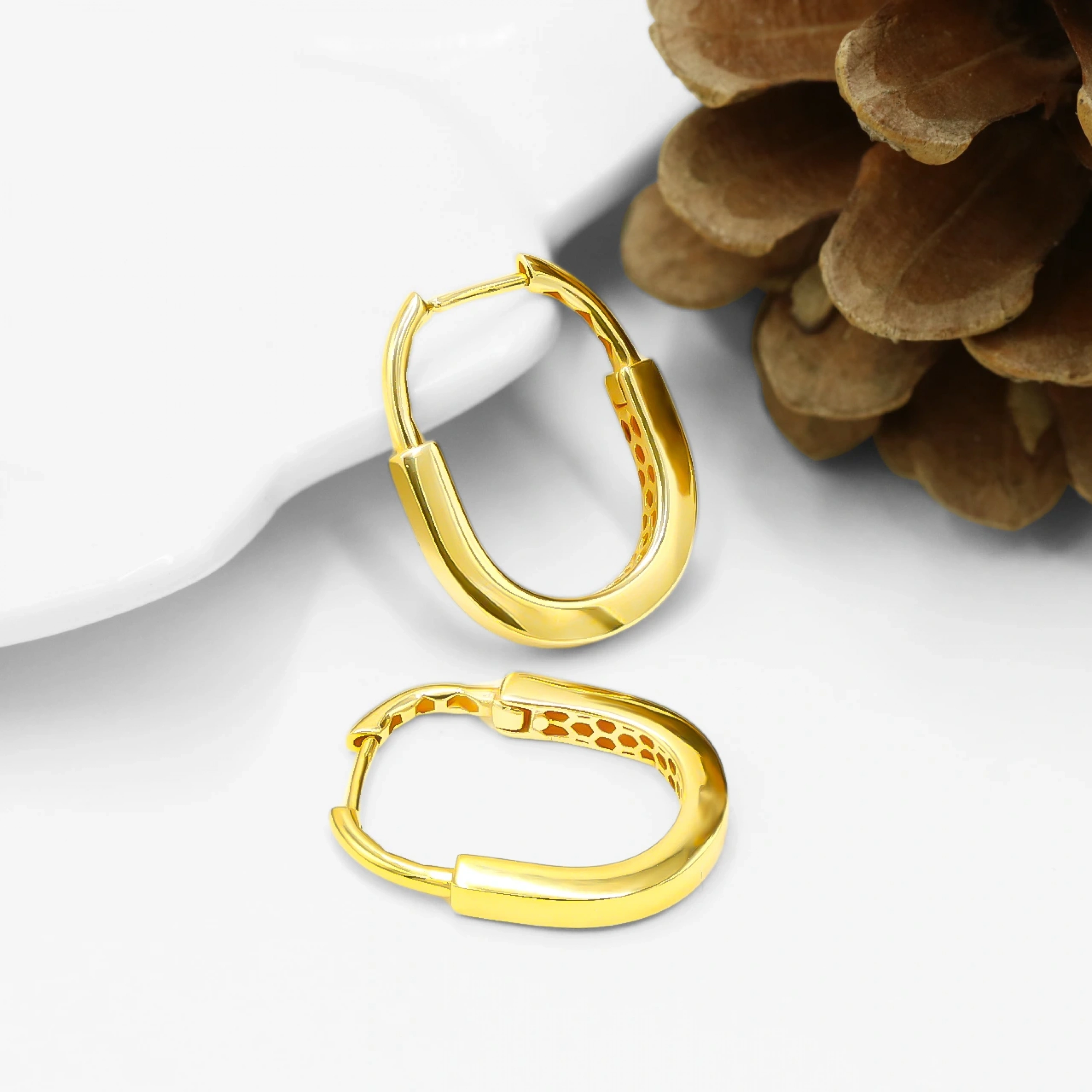 14 Ayar İtalyan Altın Halka Küpe