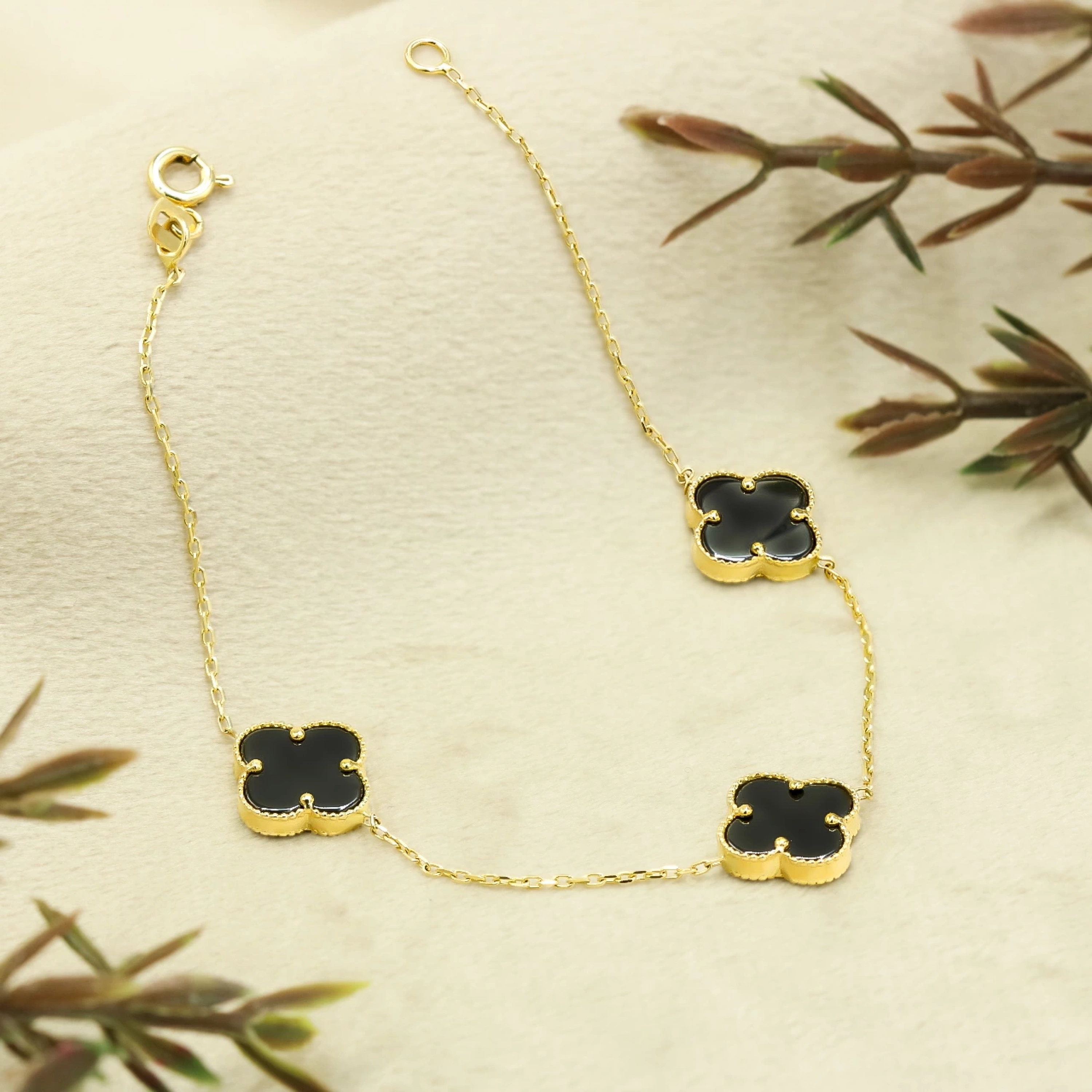 14 Ayar Altın Yonca Mini Set