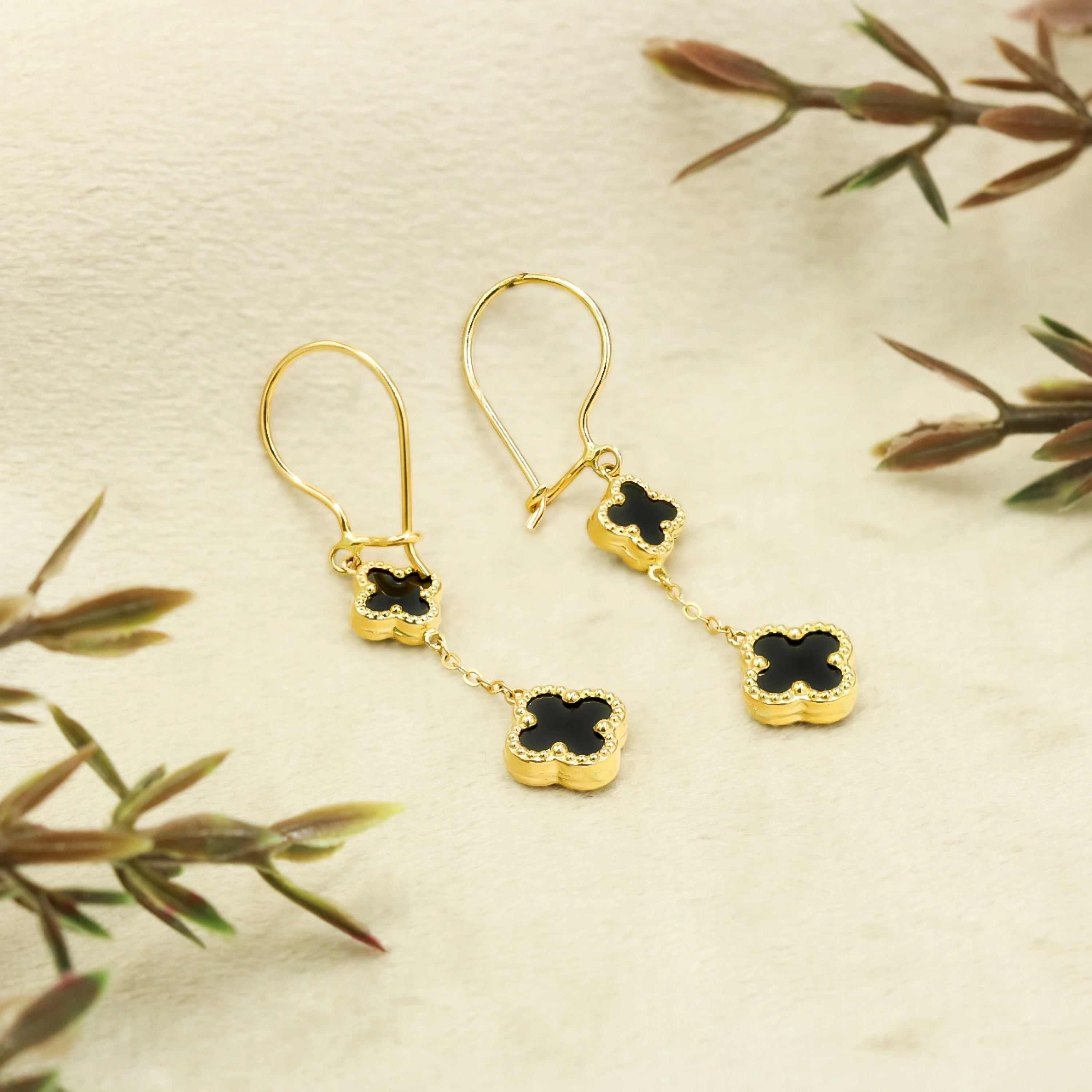 14 Ayar Altın Yonca Mini Set