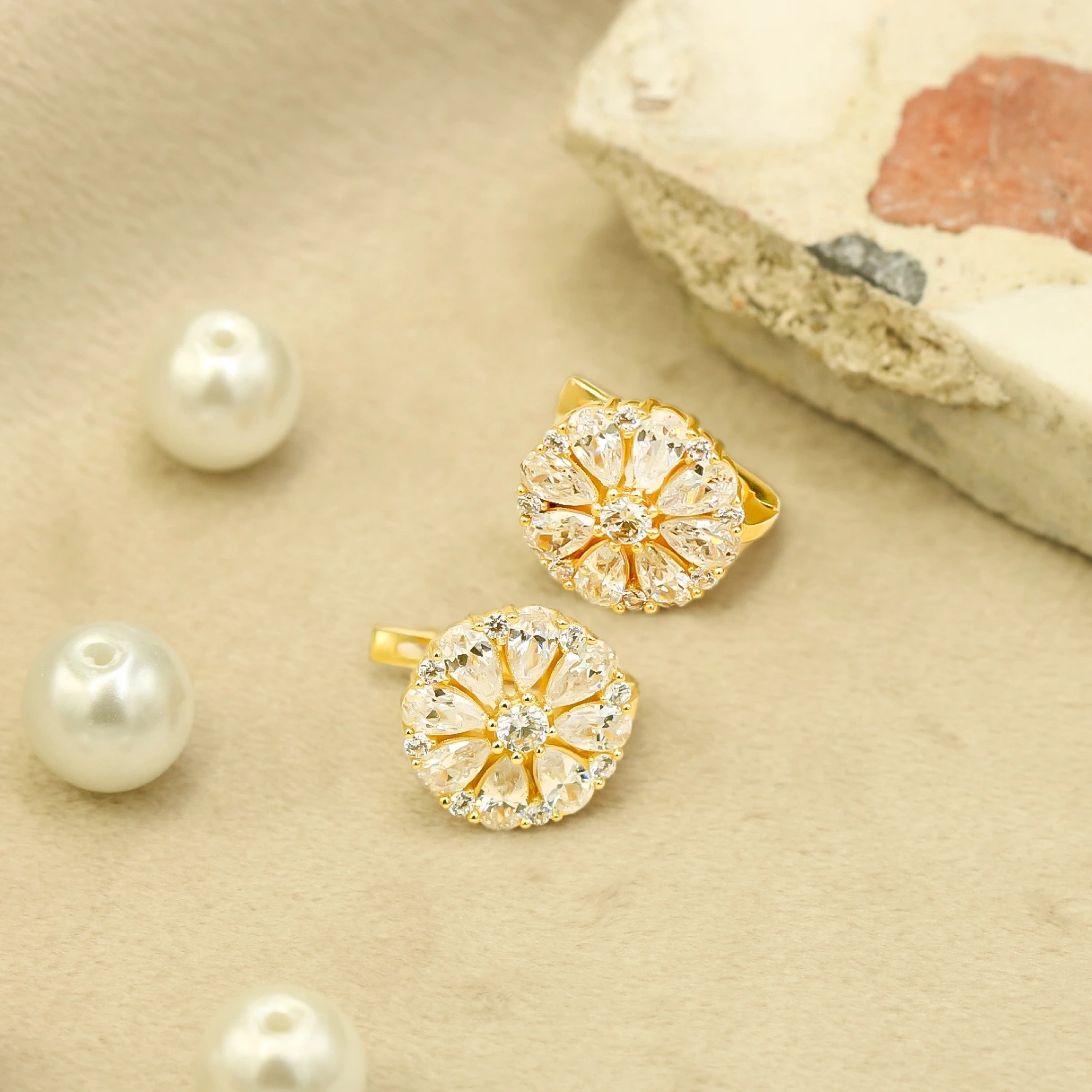 14 Ayar Altın Çiçek Mini Set