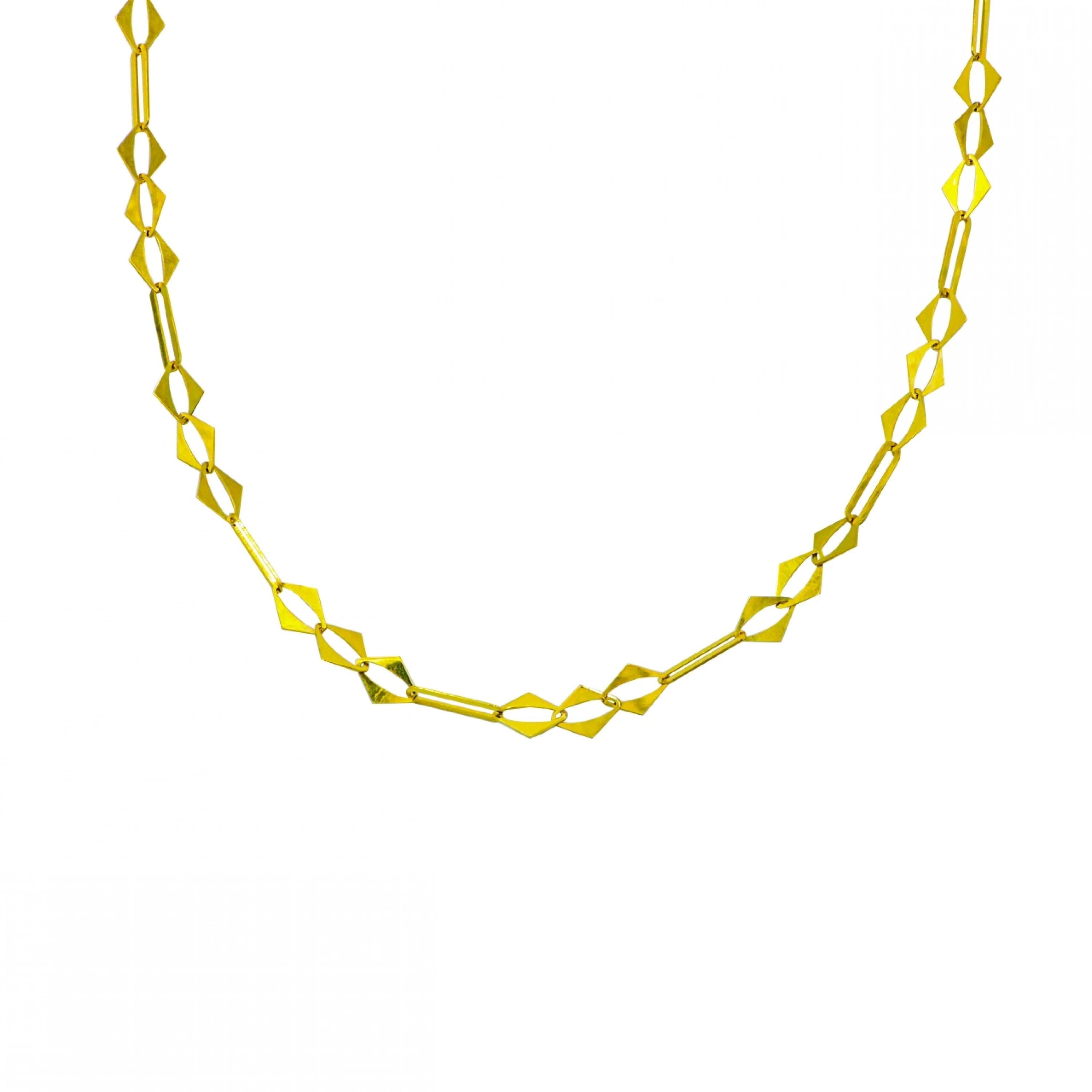 14 Ayar Ataç Üçgen Zincir - 45 Cm.