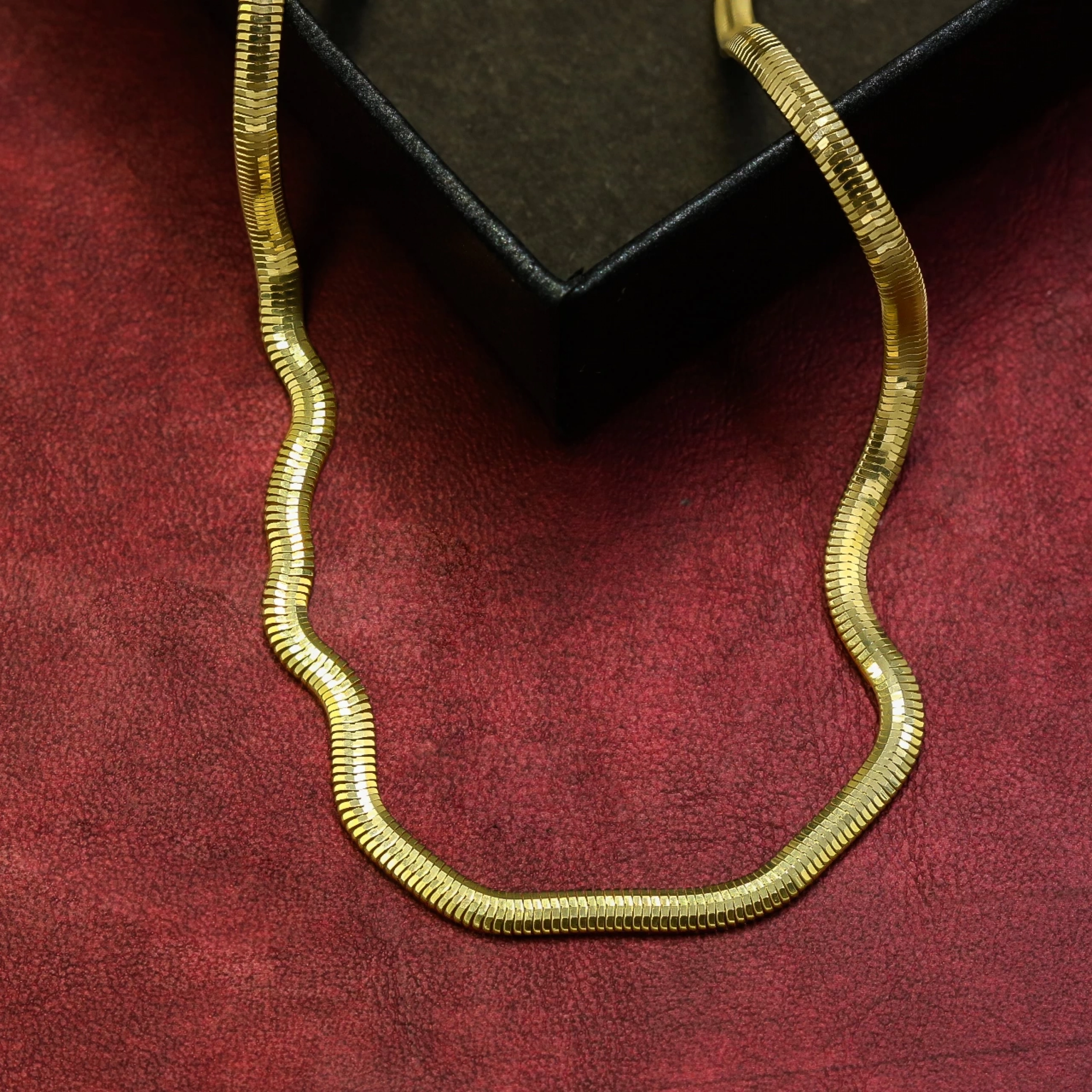 14 Ayar Balık Sırtı Zincir - 55 CM