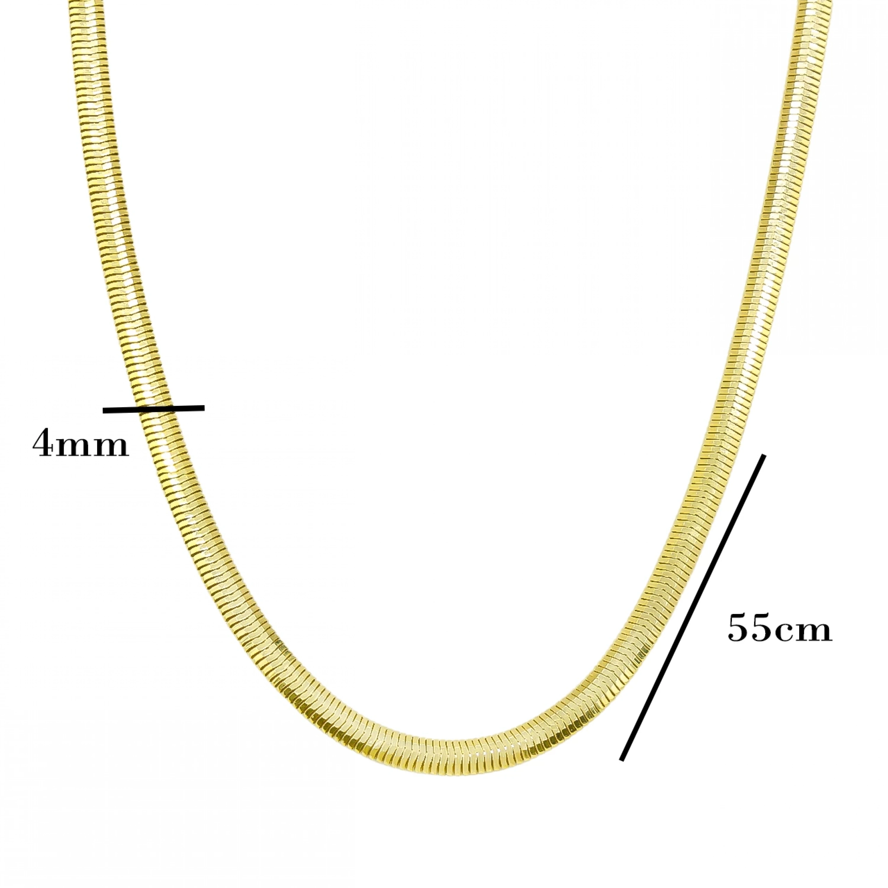 14 Ayar Balık Sırtı Zincir - 55 CM