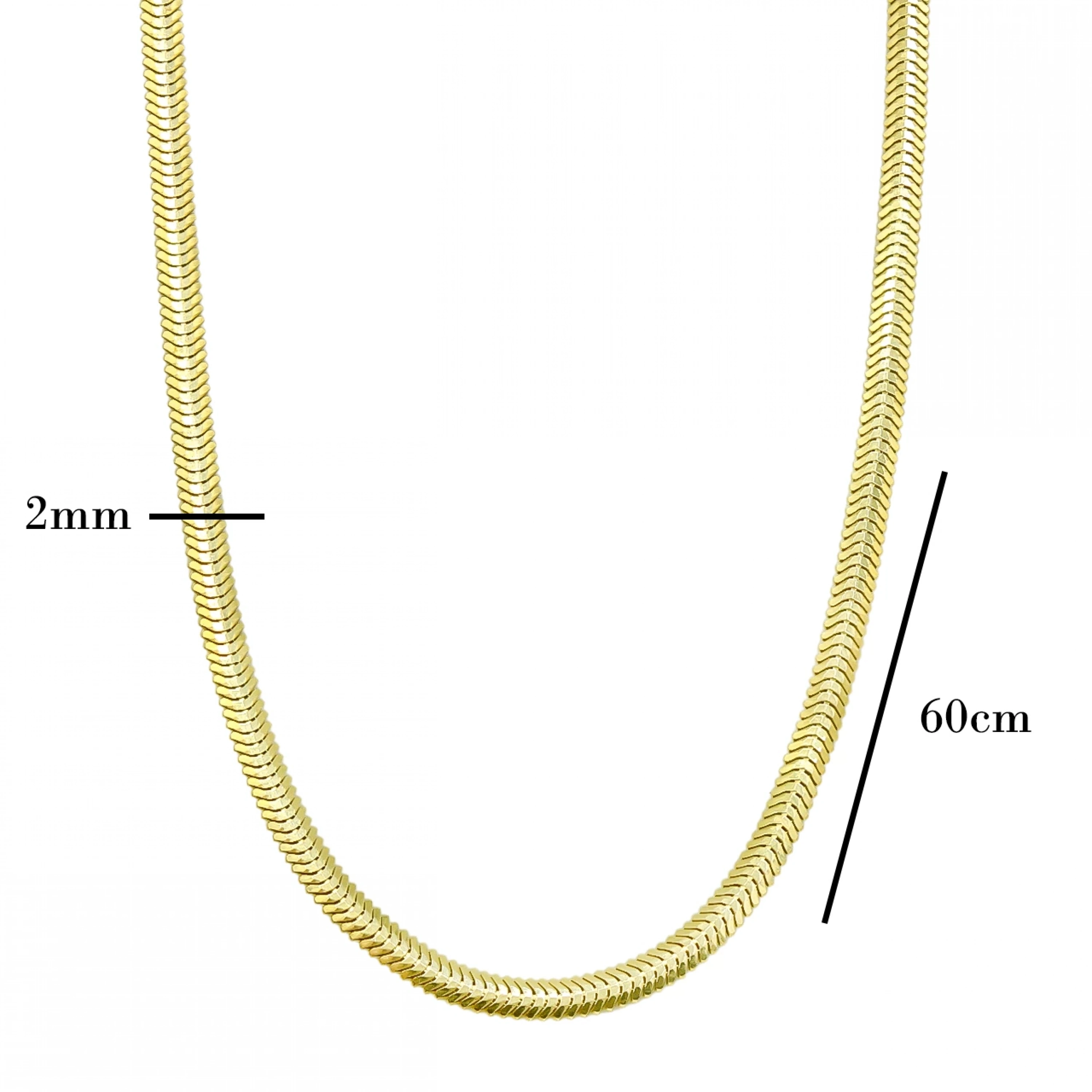14 Ayar Balık Sırtı Zincir - 60 CM