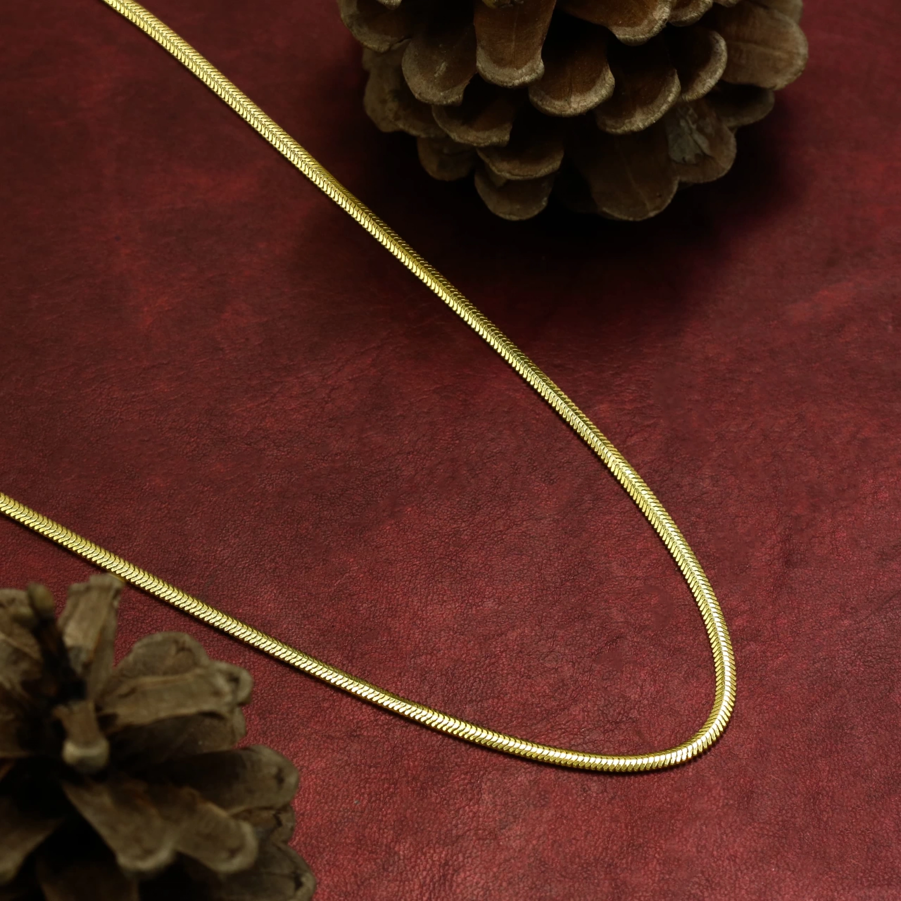 14 Ayar Balık Sırtı Zincir - 60 CM