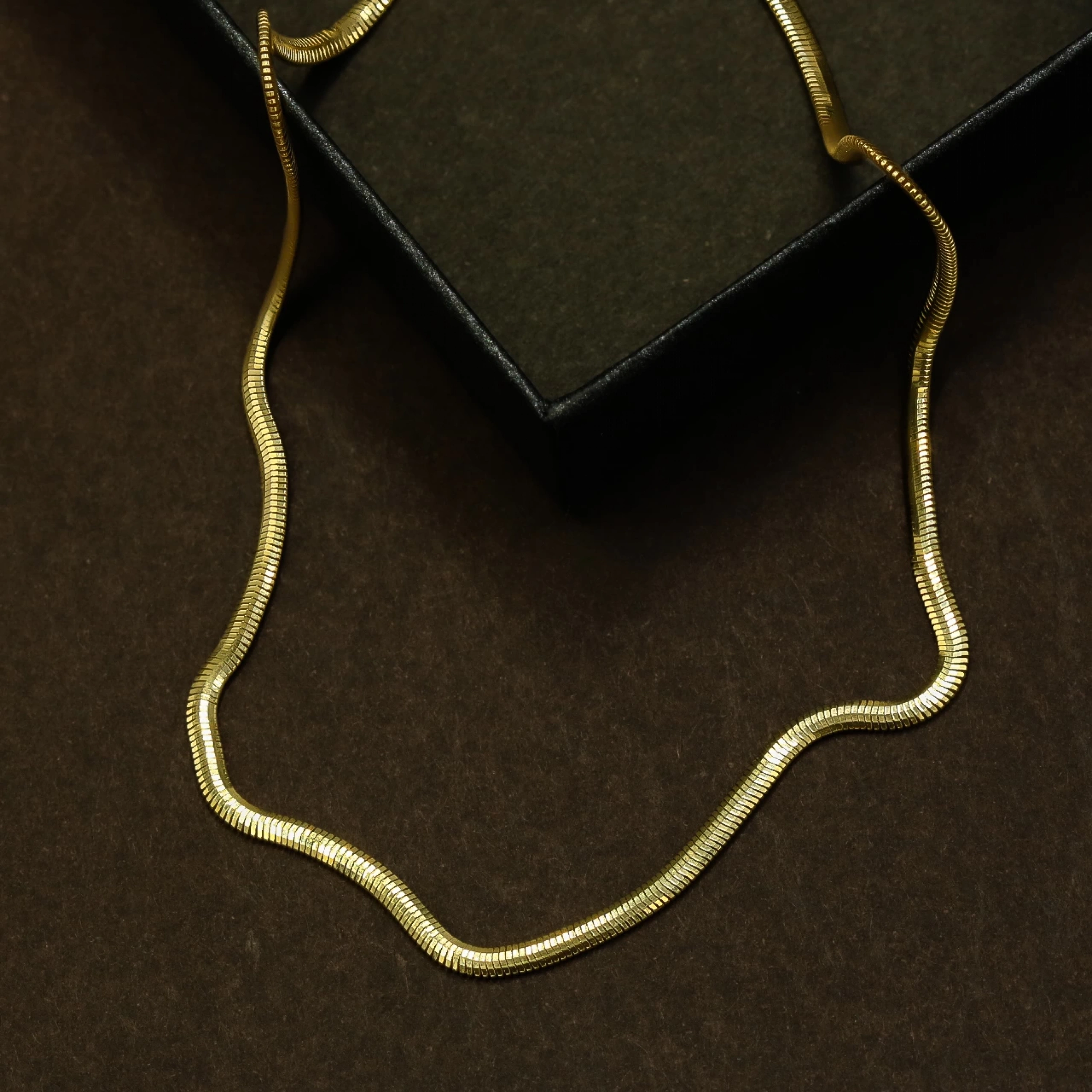 14 Ayar Balık Sırtı Zincir - 55 CM