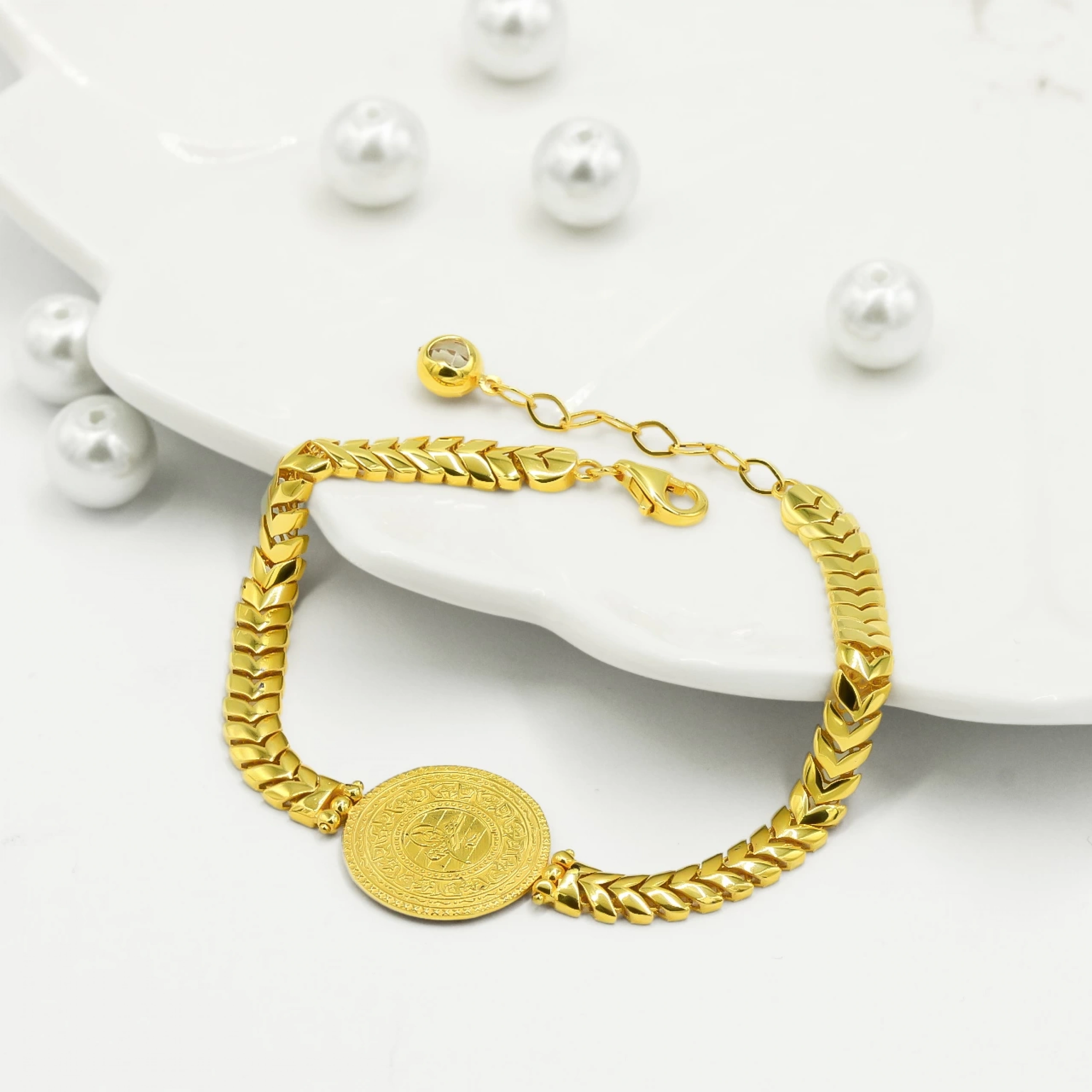 14 Ayar Baskı Reşat Altın Bileklik