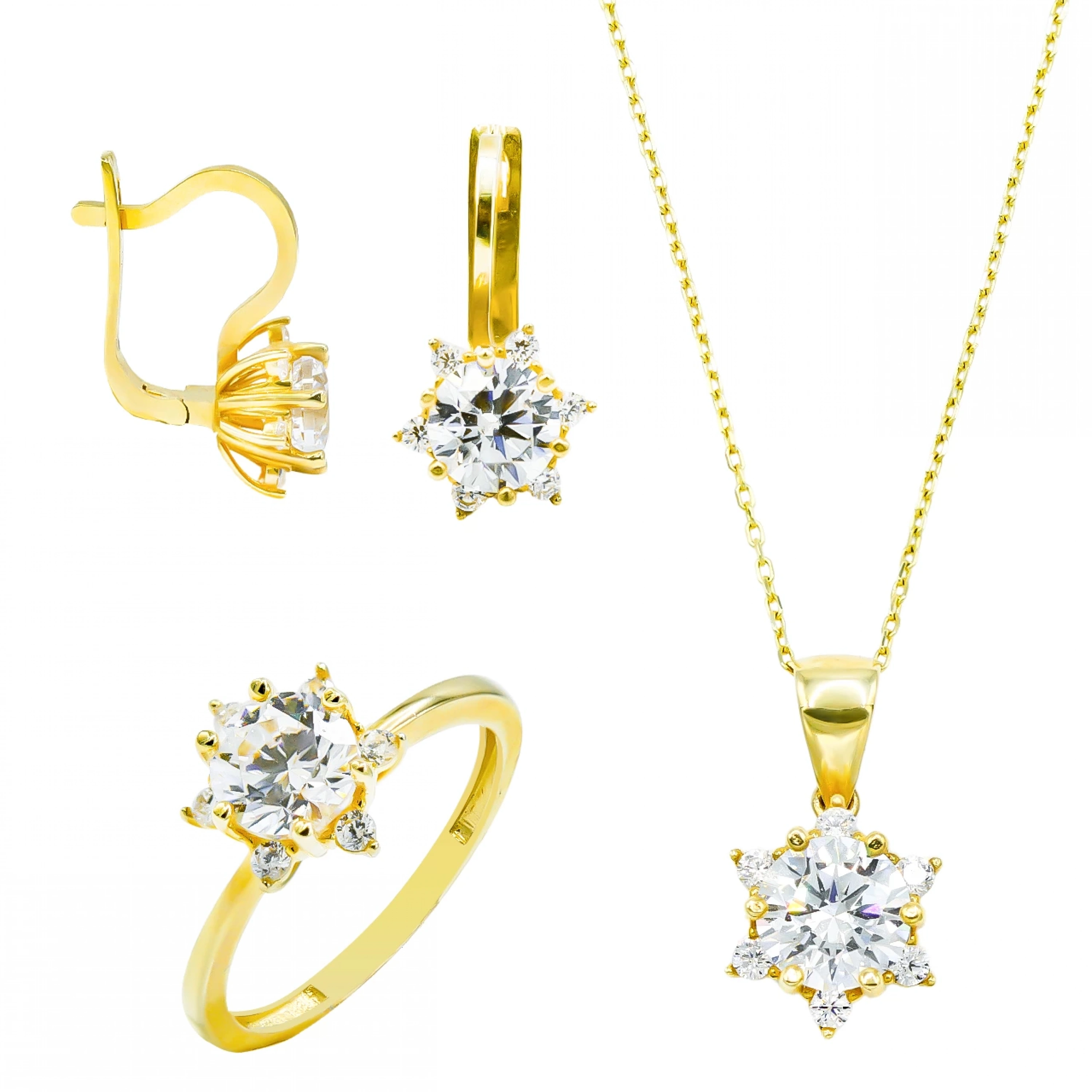 14 Ayar Altın Lotus Mini Set