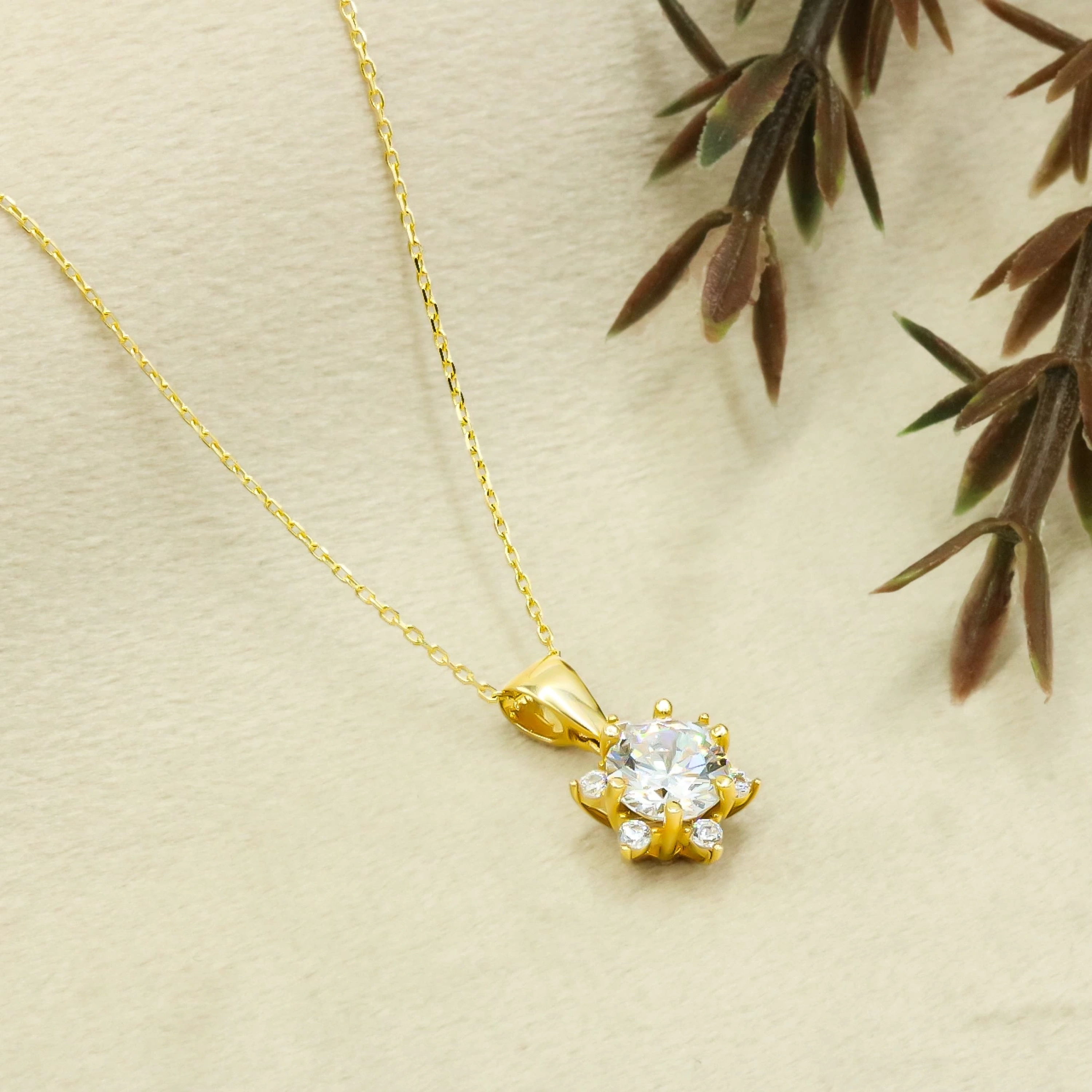 14 Ayar Altın Lotus Mini Set