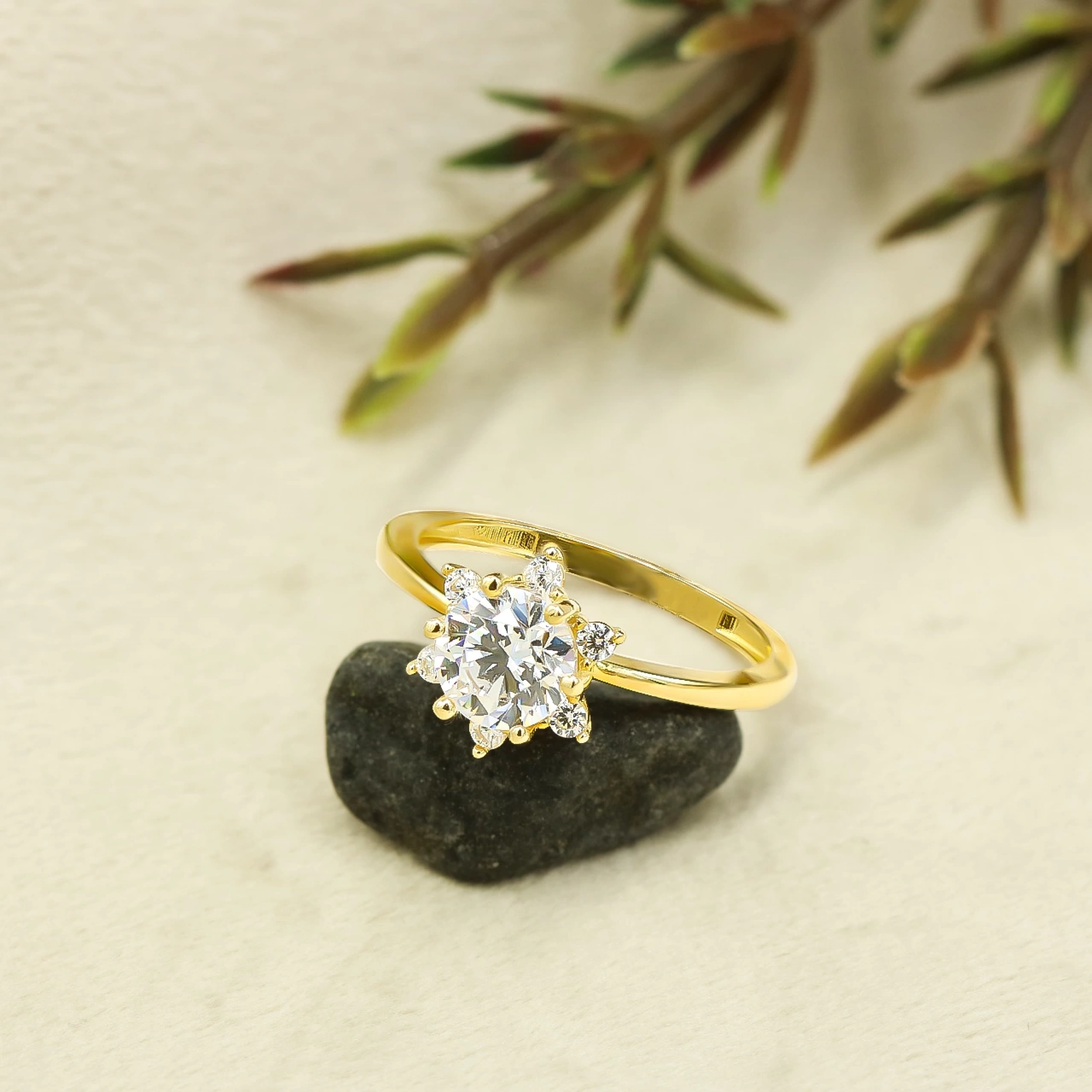 14 Ayar Altın Lotus Mini Set