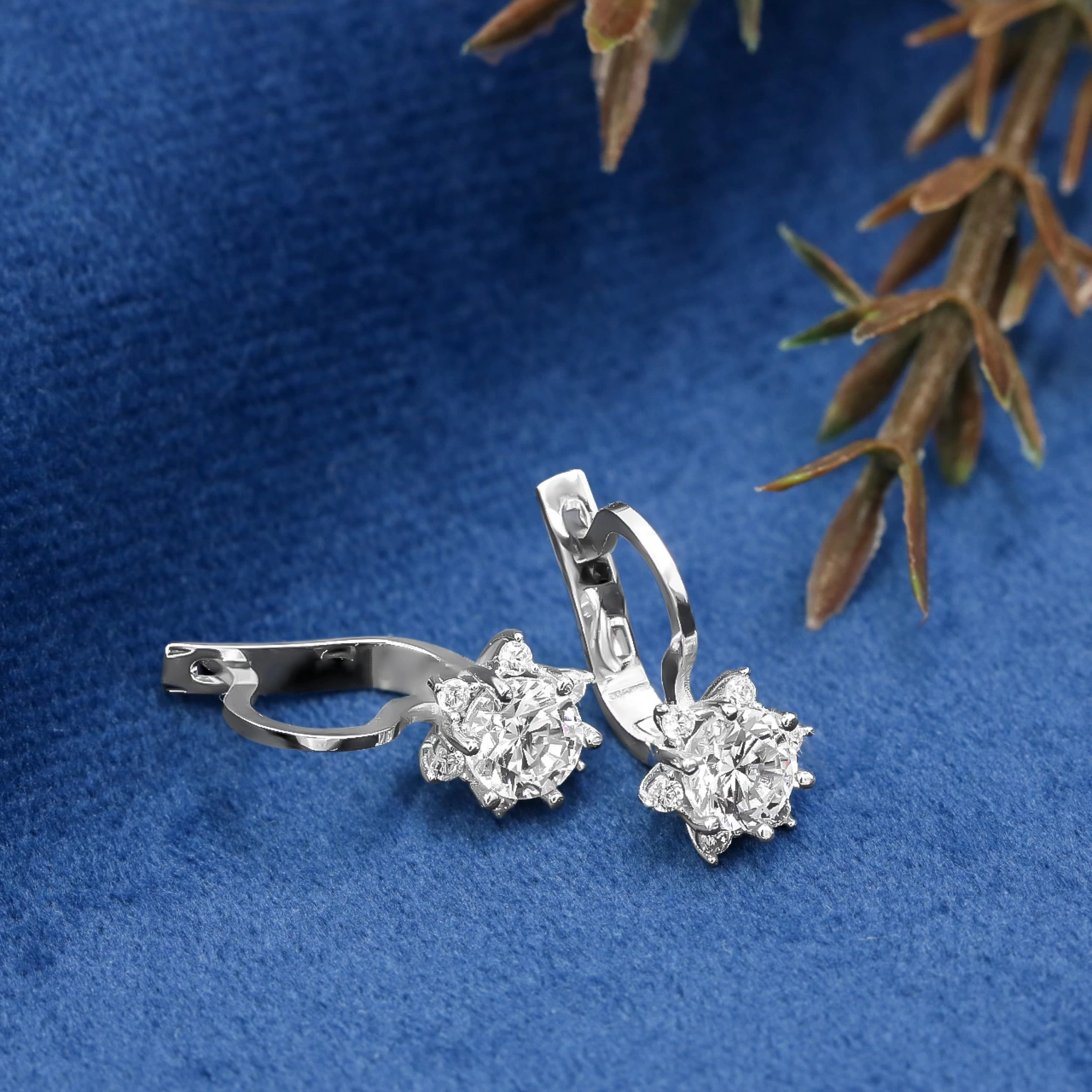 14 Ayar Beyaz Altın Lotus Mini Set